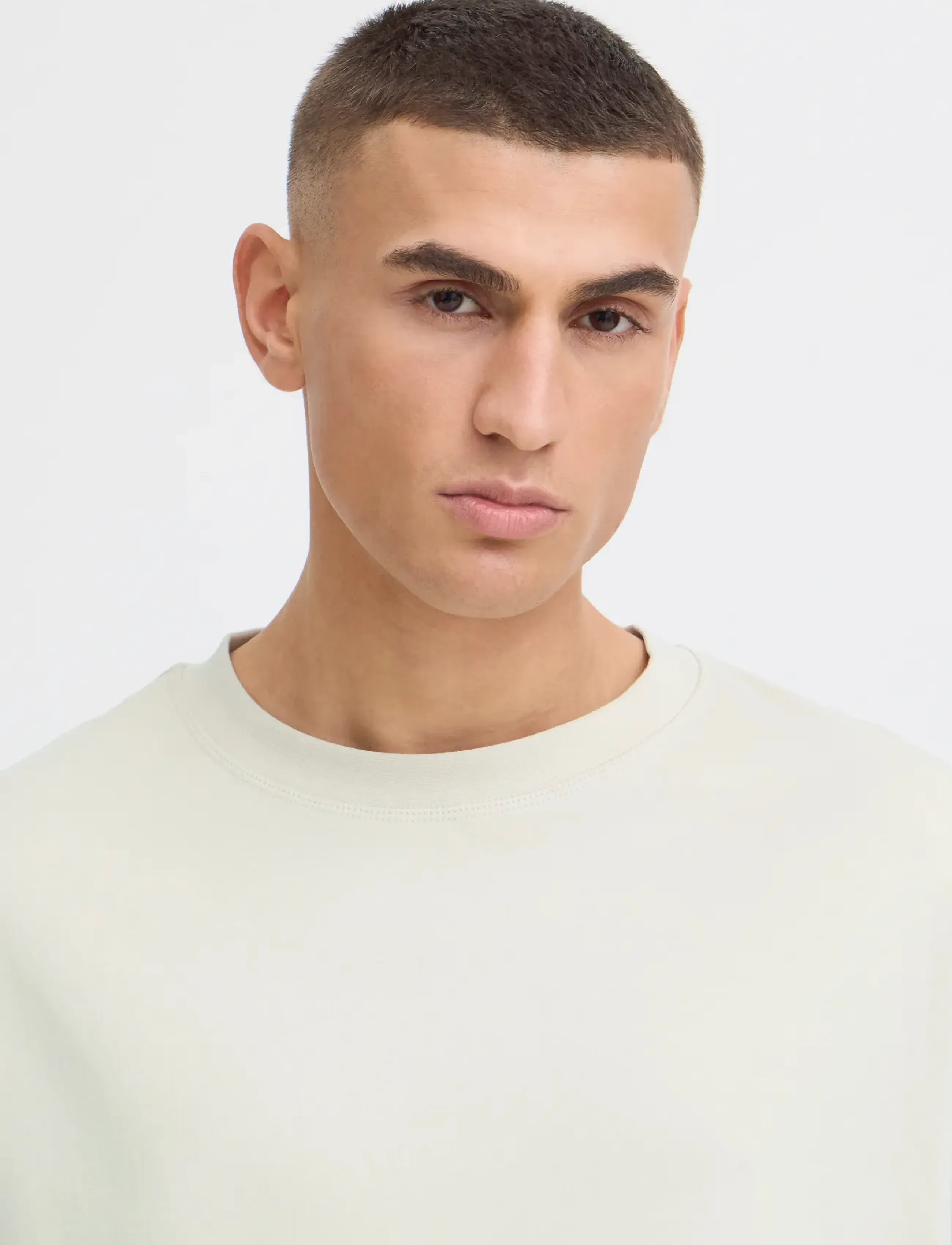 Solid Sddanton, S, Cream, T-Shirts > Kortærmede, Herre