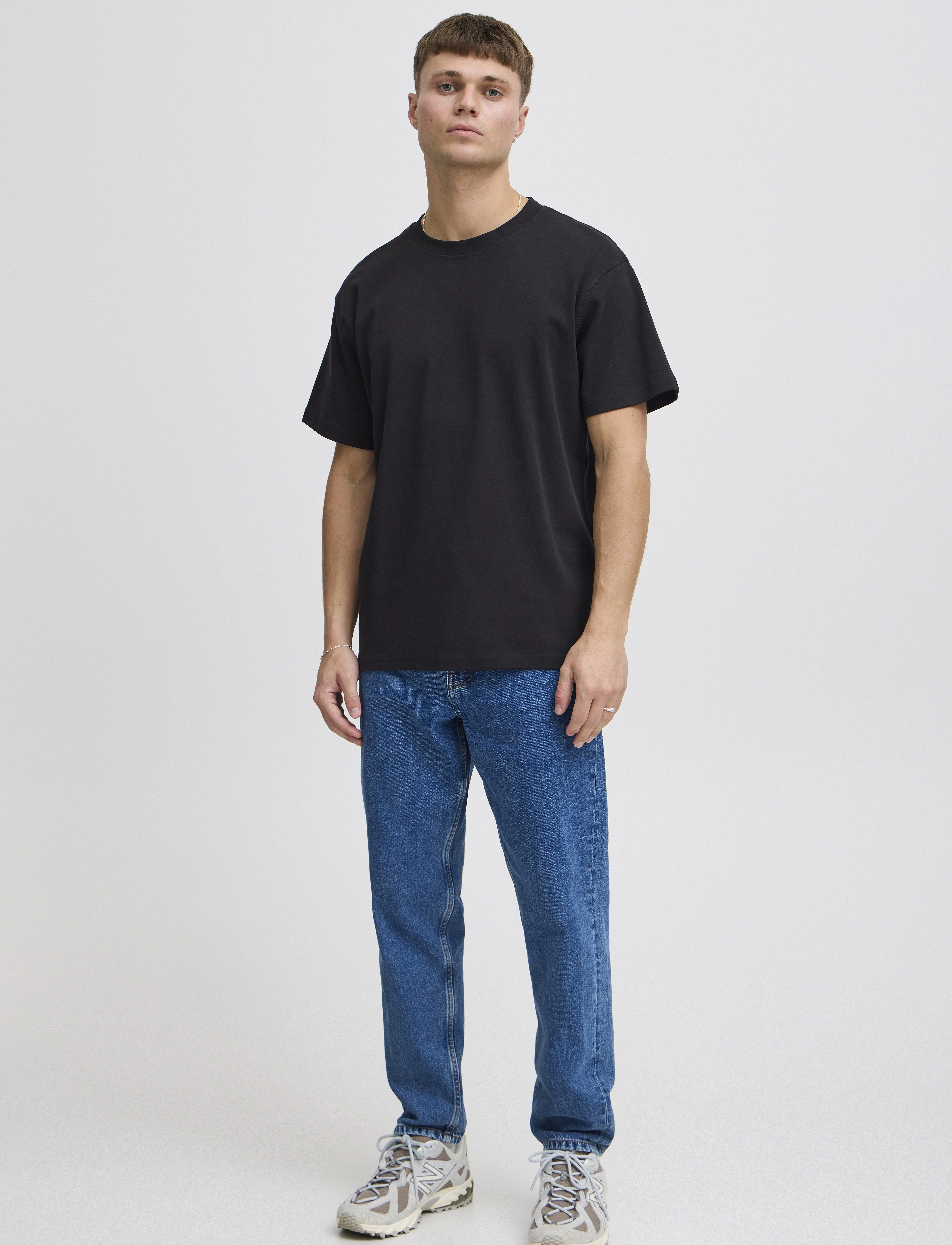 Solid Sddanton, M, Black, T-Shirts > Kortærmede, Herre
