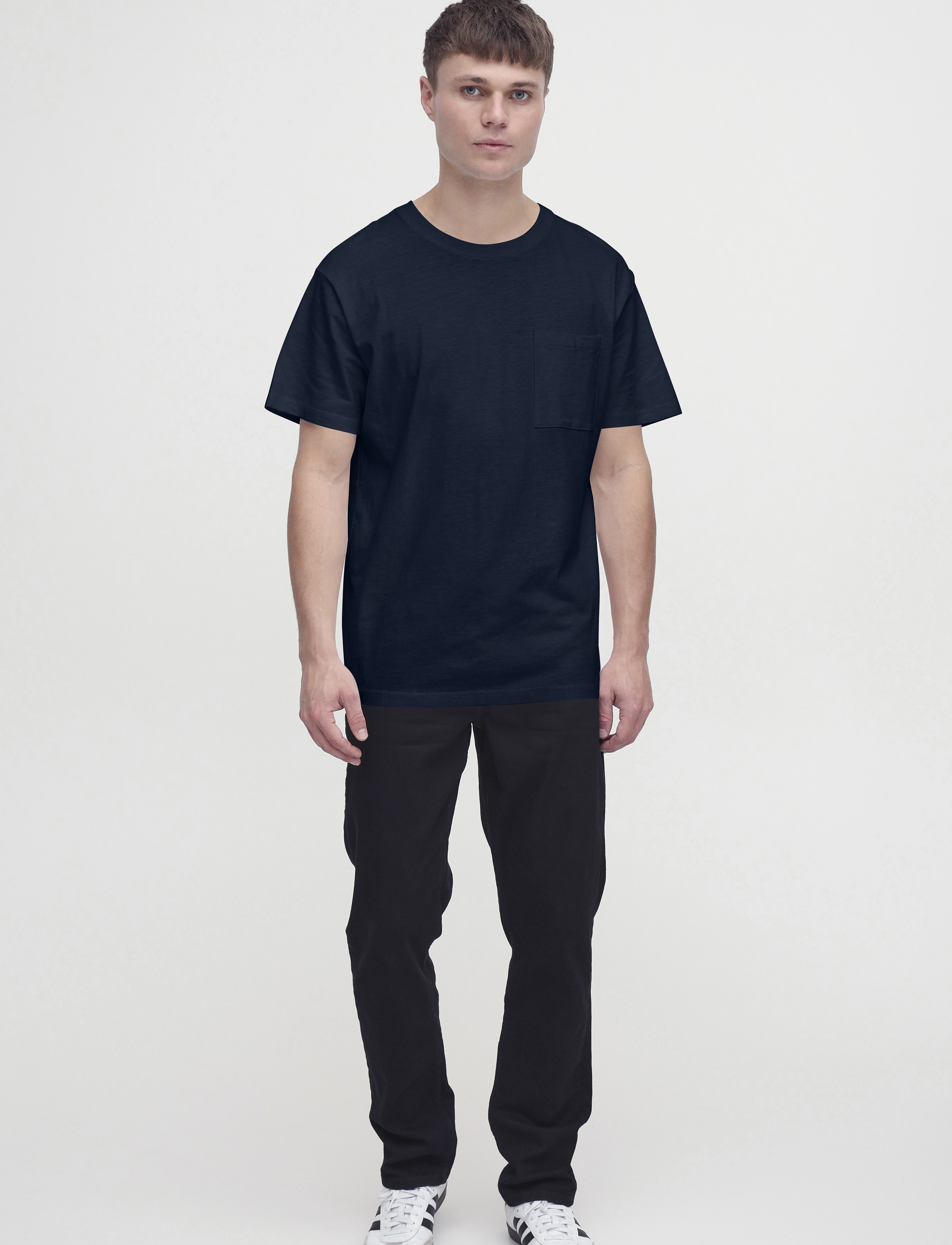 Solid Sddurant Ss, S, T-shirts, Marineblau - Short-sleeved, Männerswear