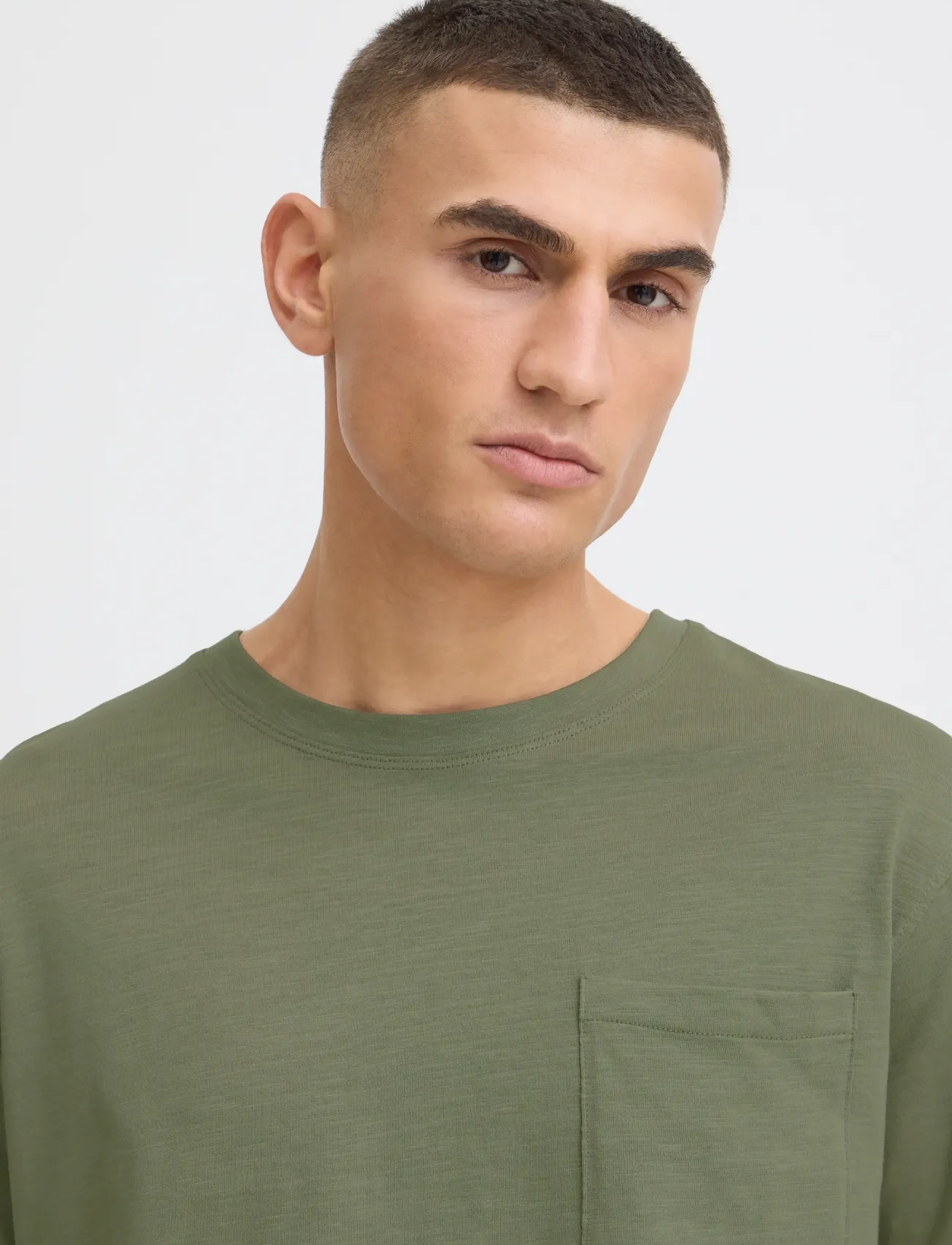 Solid Sddurant Ss, M, T-shirts, Khakigrün - Short-sleeved, Männerswear