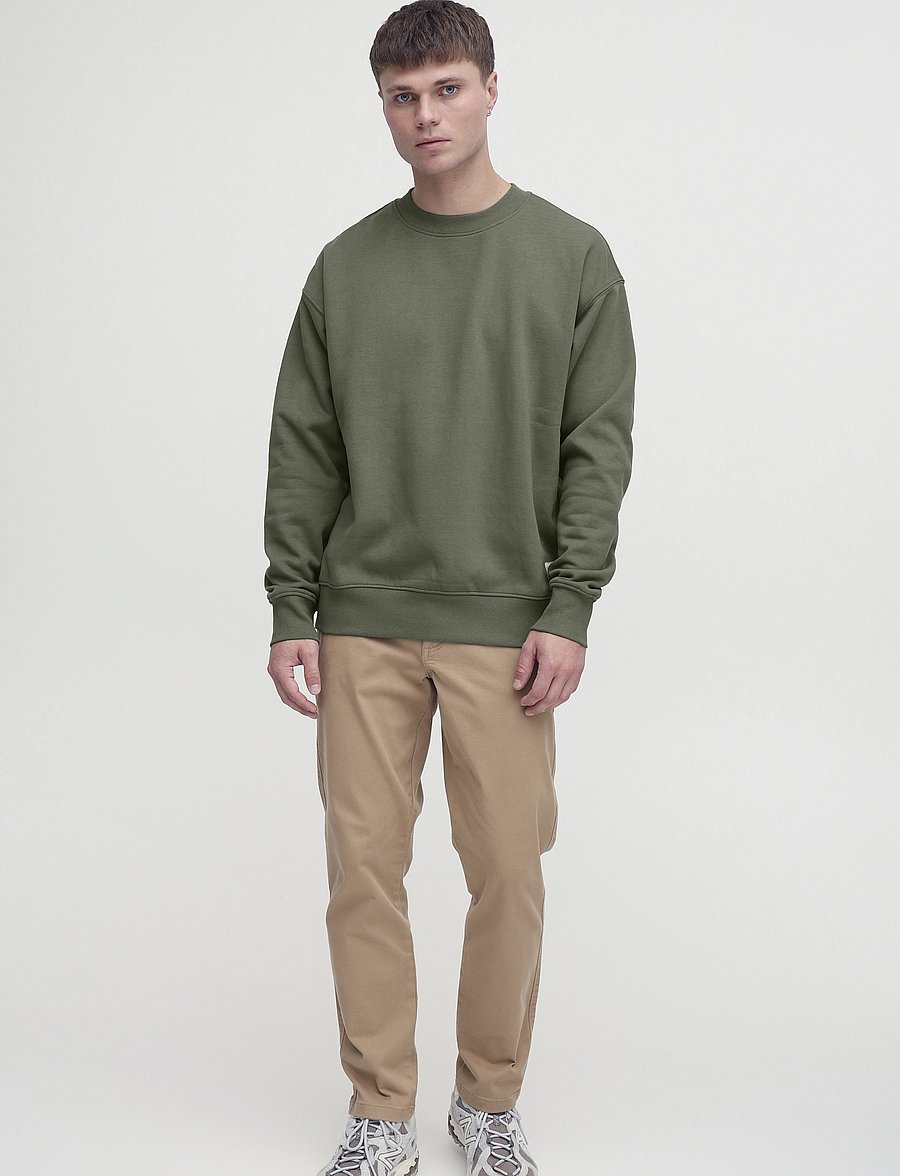 Solid - SDLENZ CREW SW - collections - dusty olive - 0