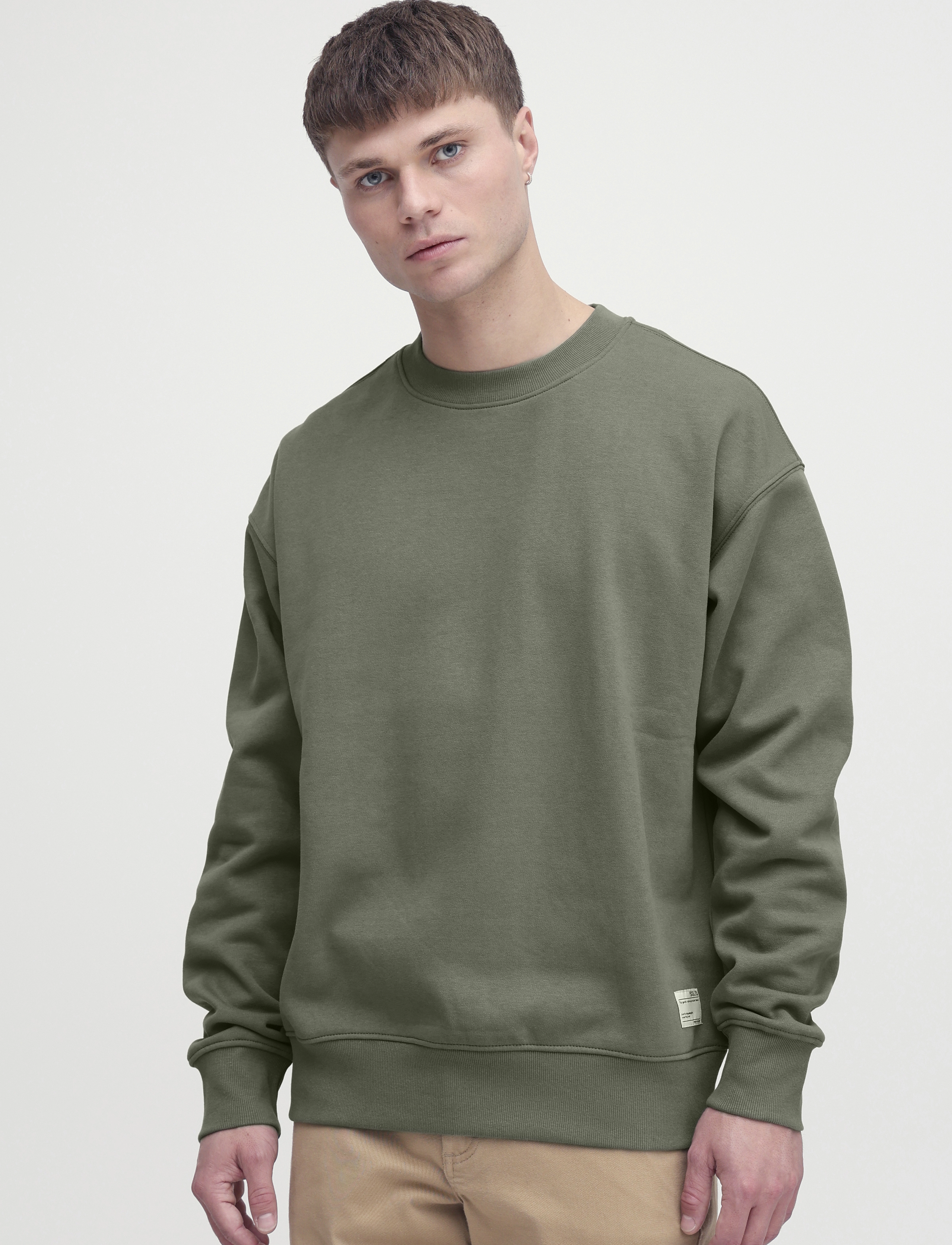 Solid - SDLENZ CREW SW - dressipluusid - dusty olive - 3