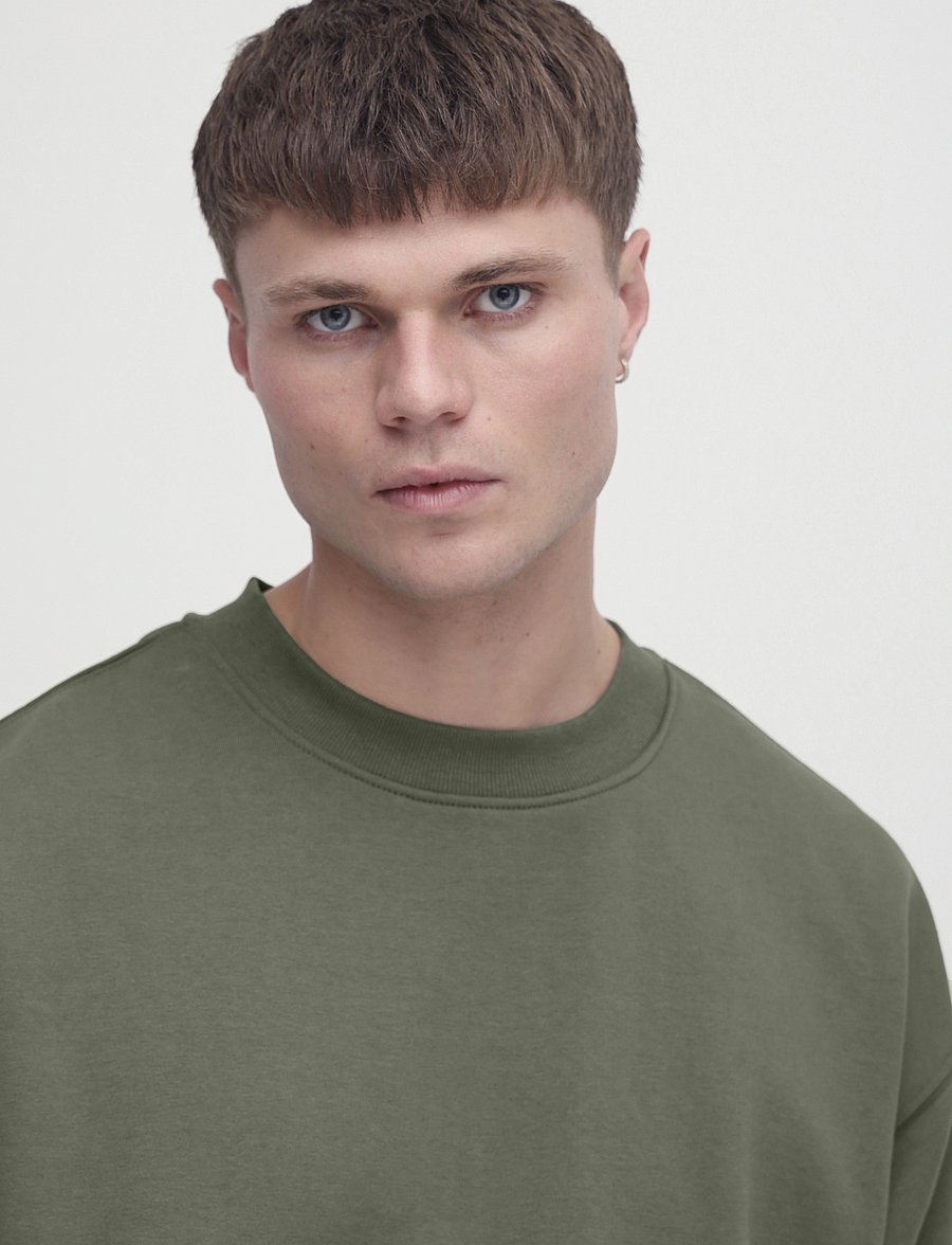Solid - SDLENZ CREW SW - collections - dusty olive - 5