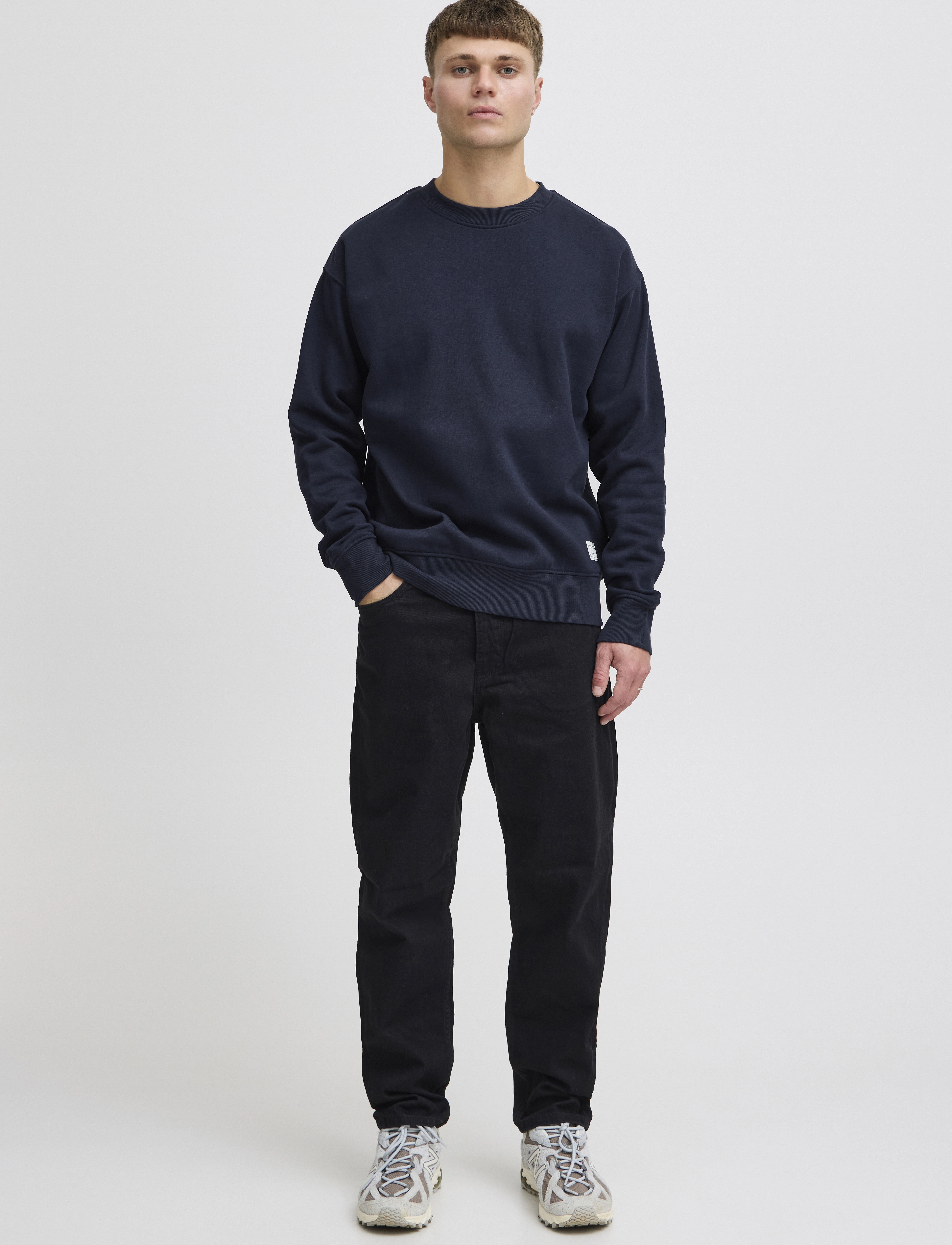 Solid Sdlenz Crew Sw, M, Sweatshirts & Hoodies, Blau - Sweatshirts, Männerswear