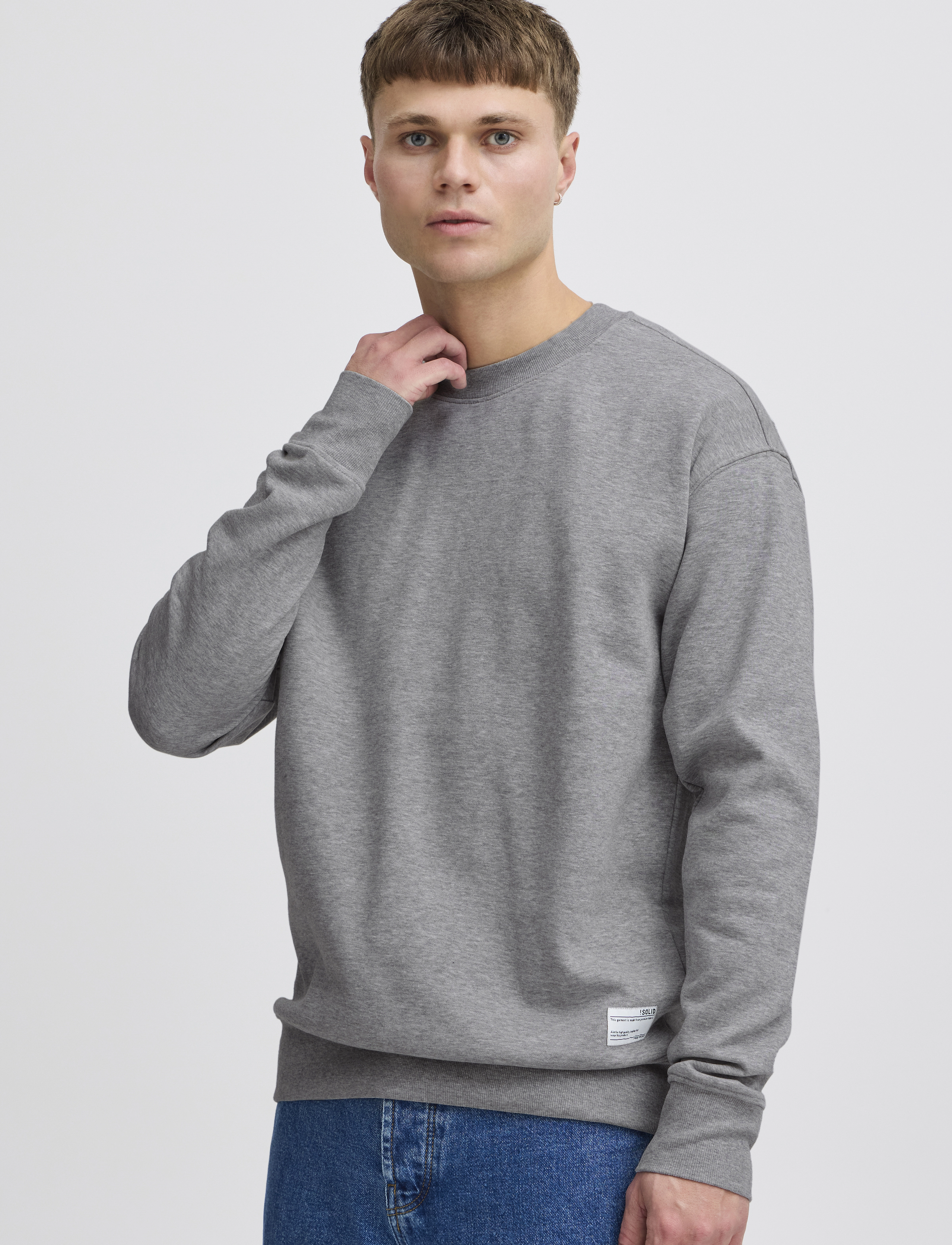 Solid - SDLENZ CREW SW - laveste priser - light grey melange - 3