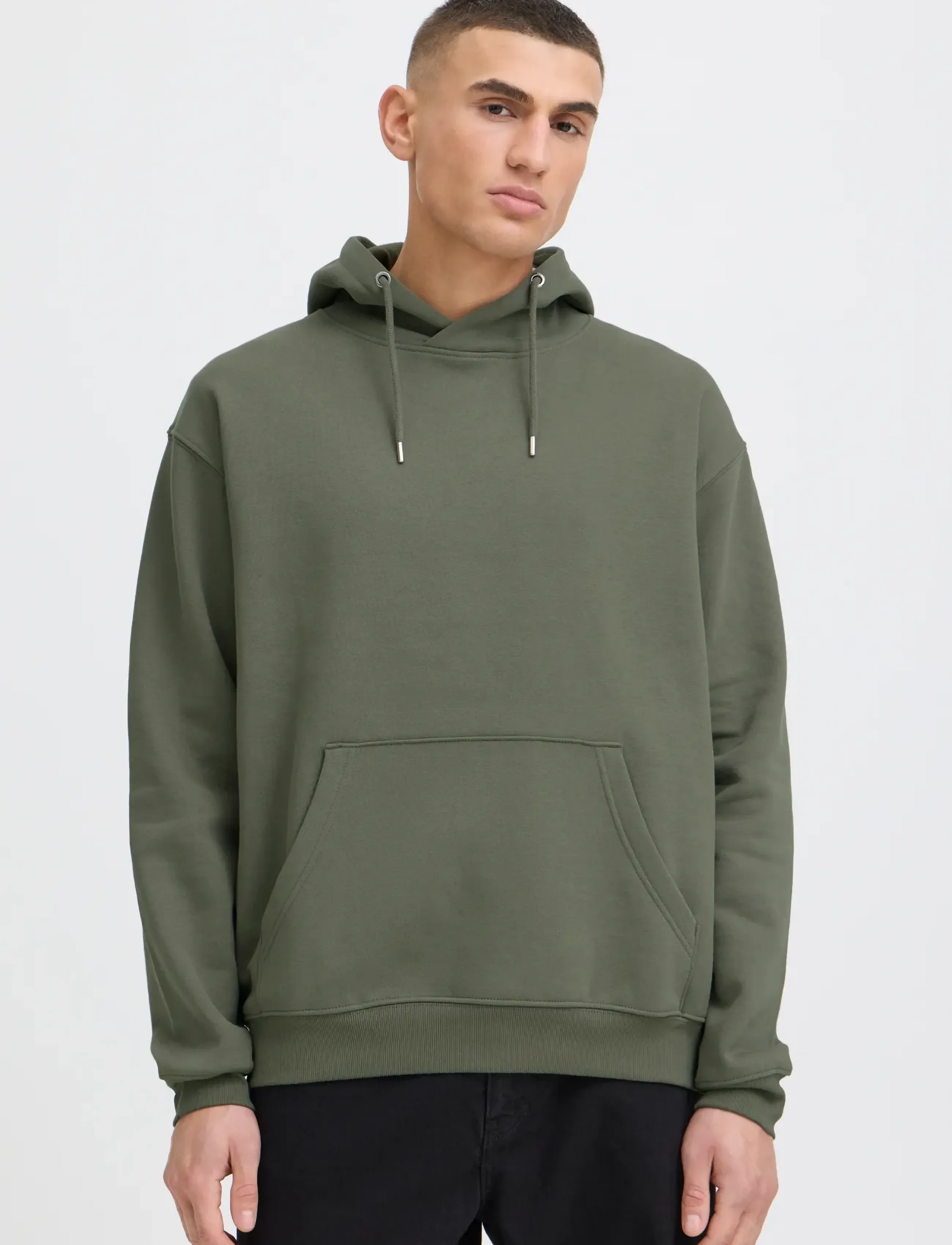 Solid - SDLENZ HOOD SW - sweatshirts - dusty olive - 4