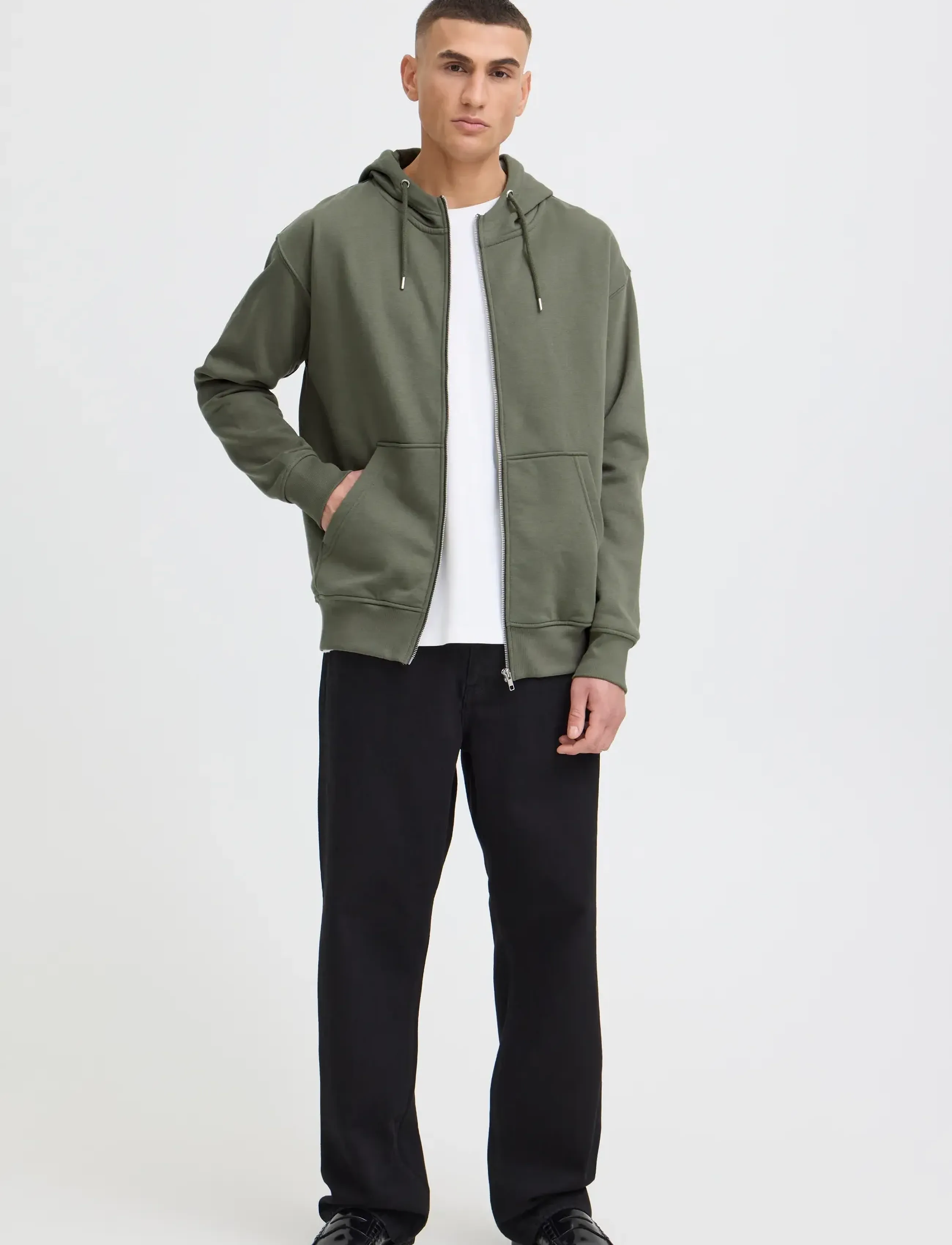 Solid - SDLENZ ZIPPER SW - kapuzenpullover - dusty olive - 3