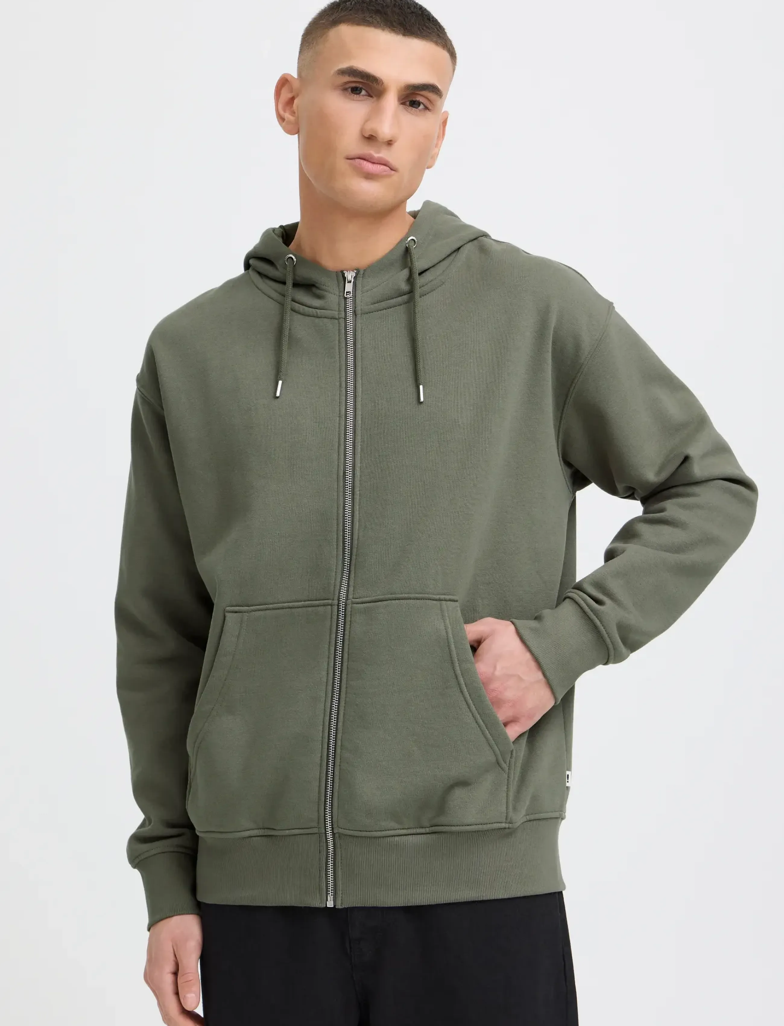 Solid - SDLENZ ZIPPER SW - kapuzenpullover - dusty olive - 4