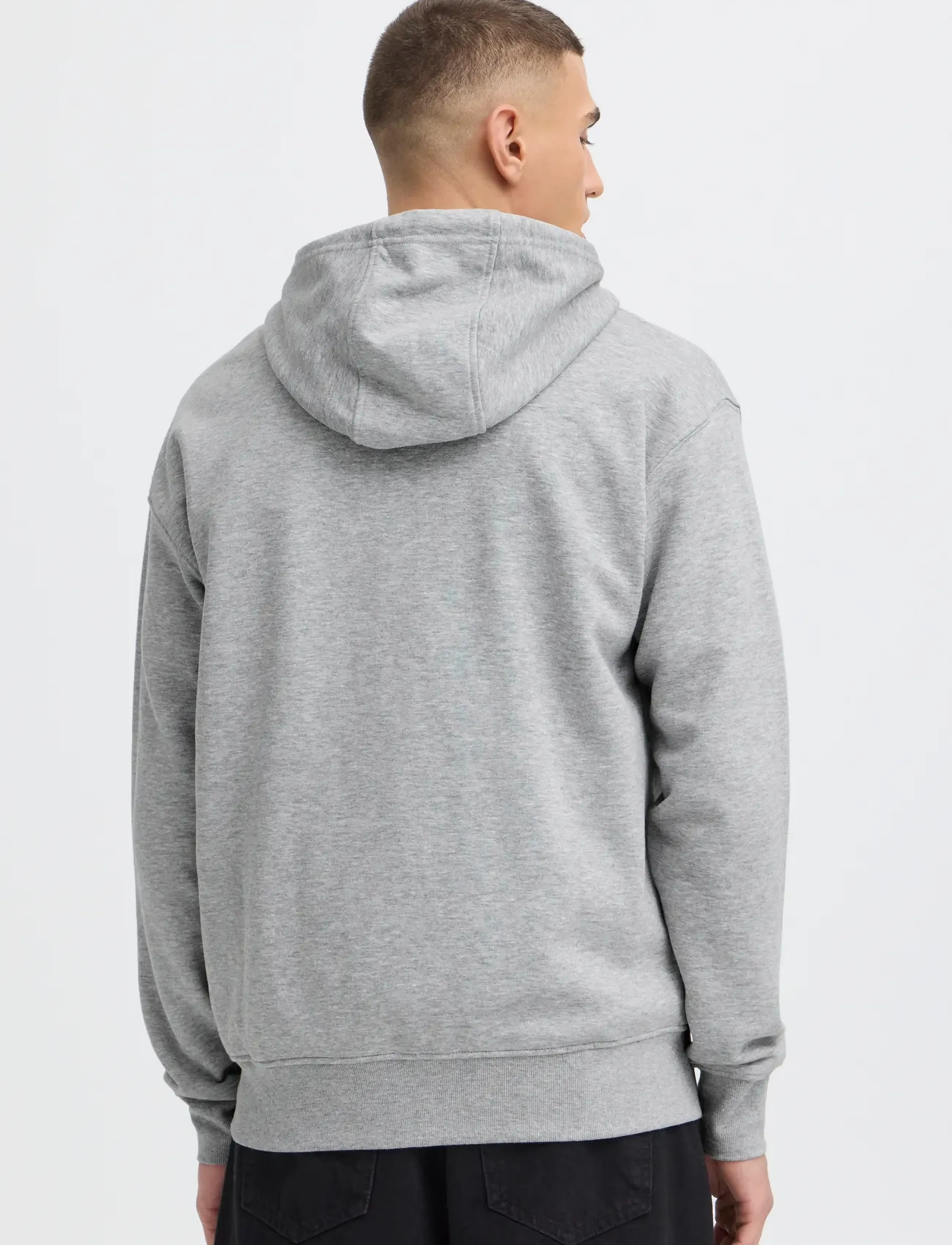Solid - SDLENZ ZIPPER SW - kapuzenpullover - light grey melange - 3