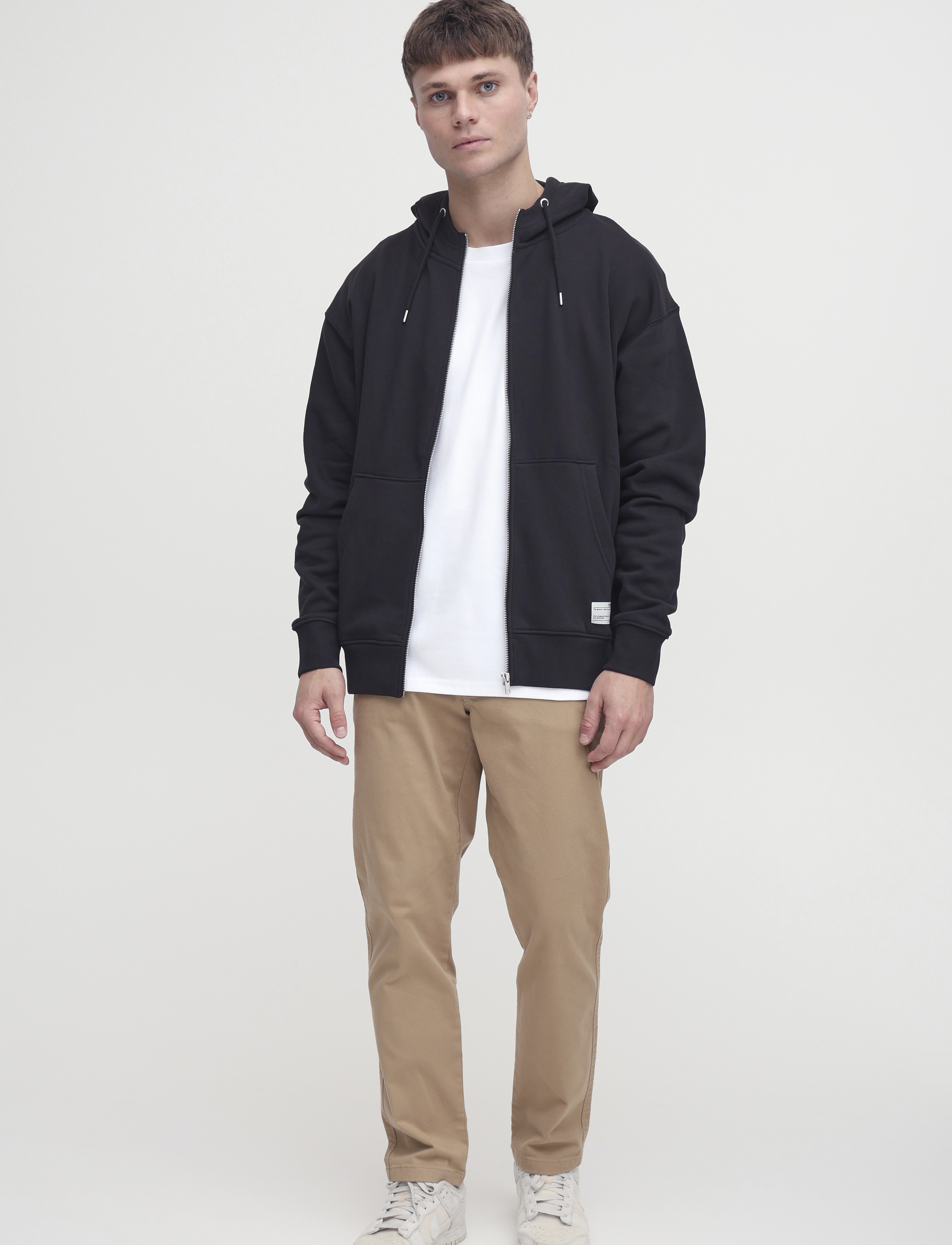 Solid SDLENZ ZIPPER SW - Clothing - TRUE BLACK / black