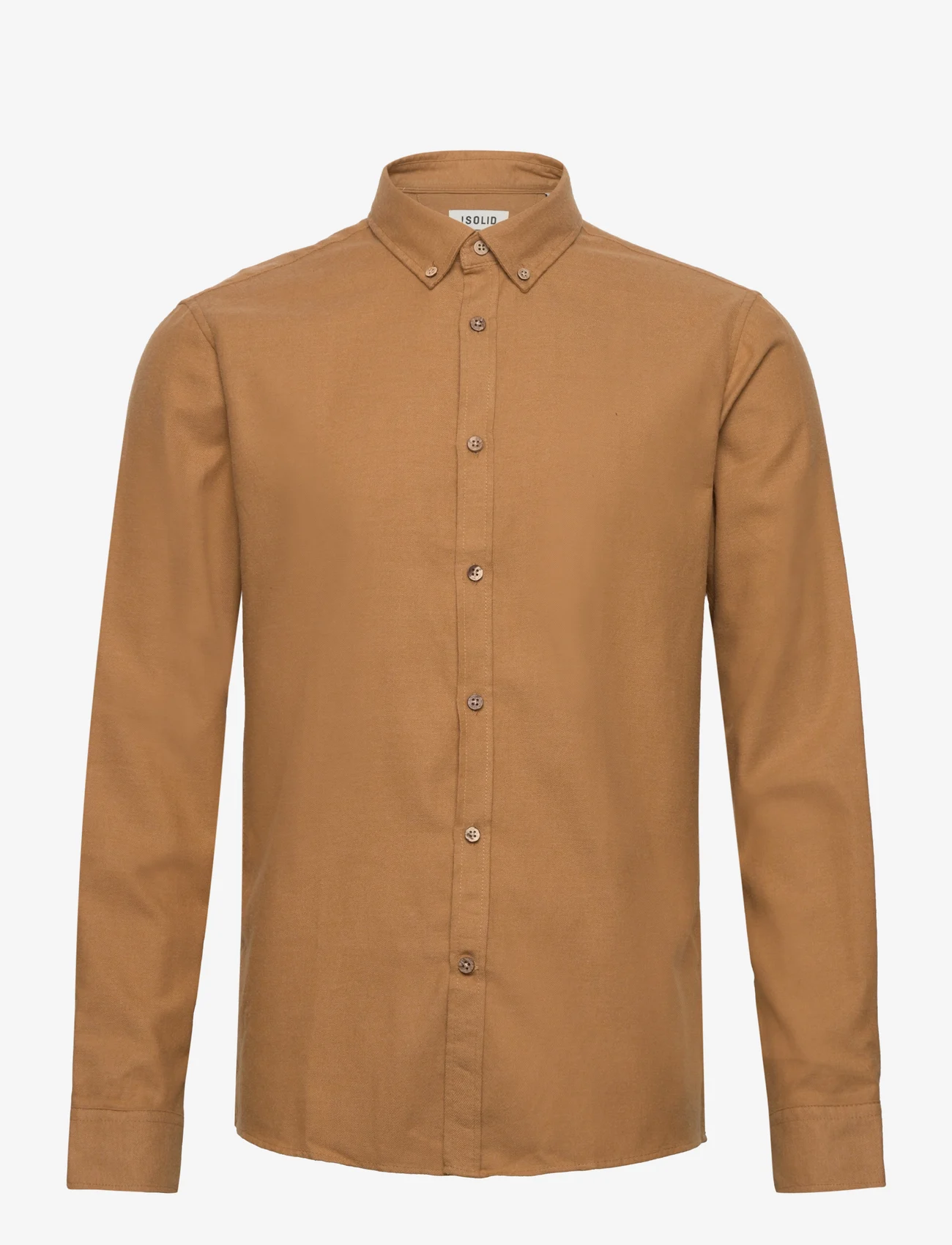 Solid - SDPETE SH - basic shirts - cinnamon melange - 0