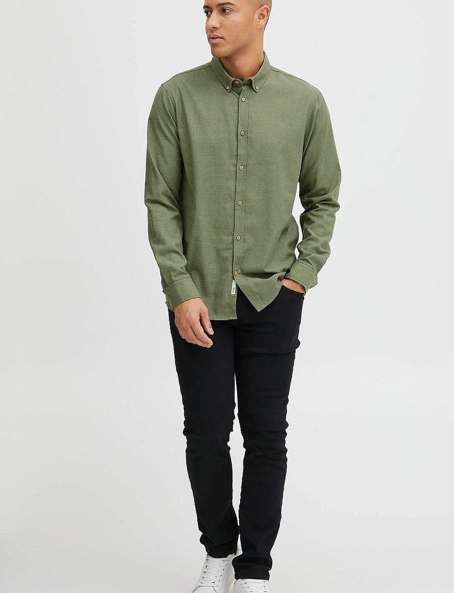 Solid - SDPETE SH - casual shirts - dusty olive melange - 0