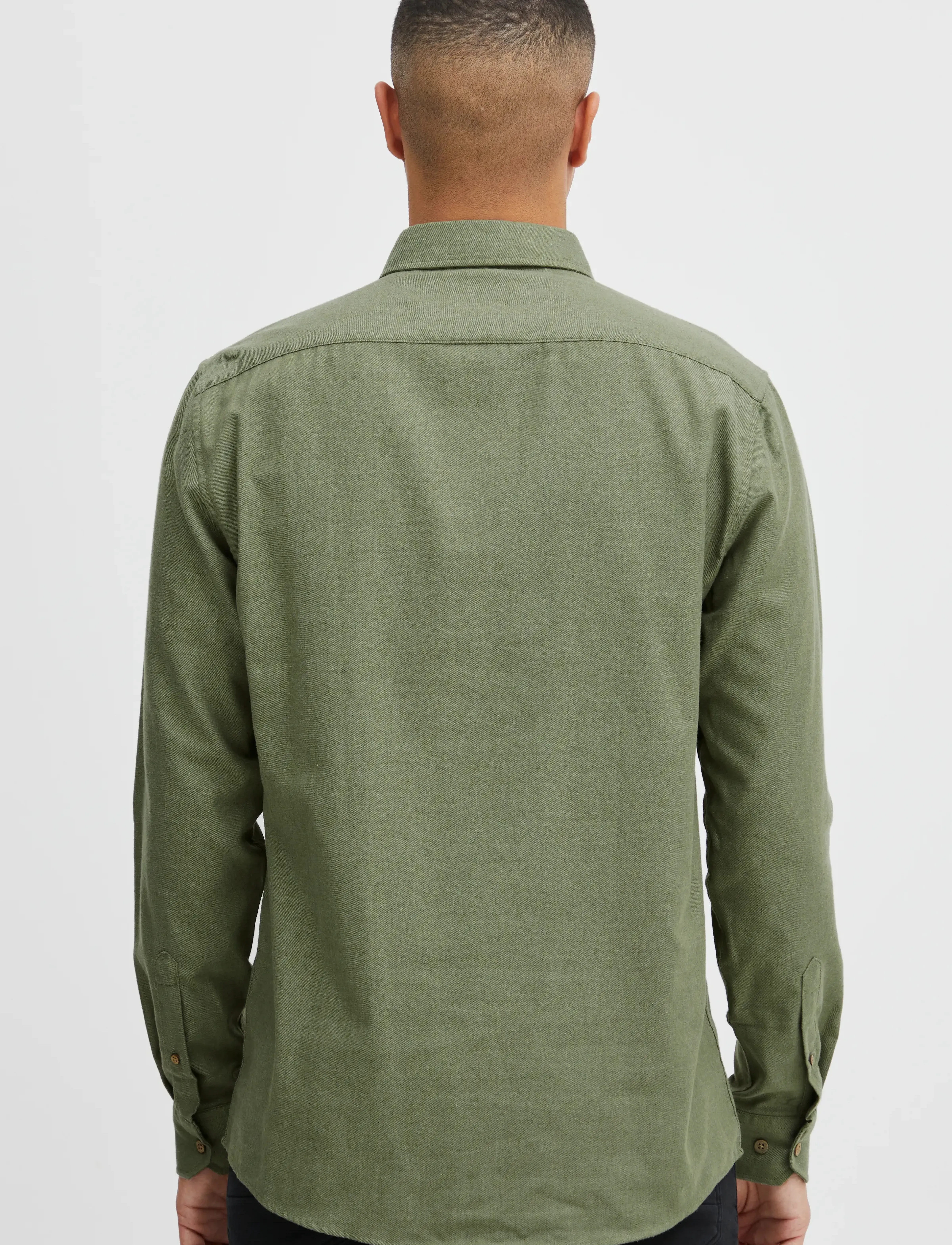 Solid - SDPETE SH - basic skjortor - dusty olive melange - 4