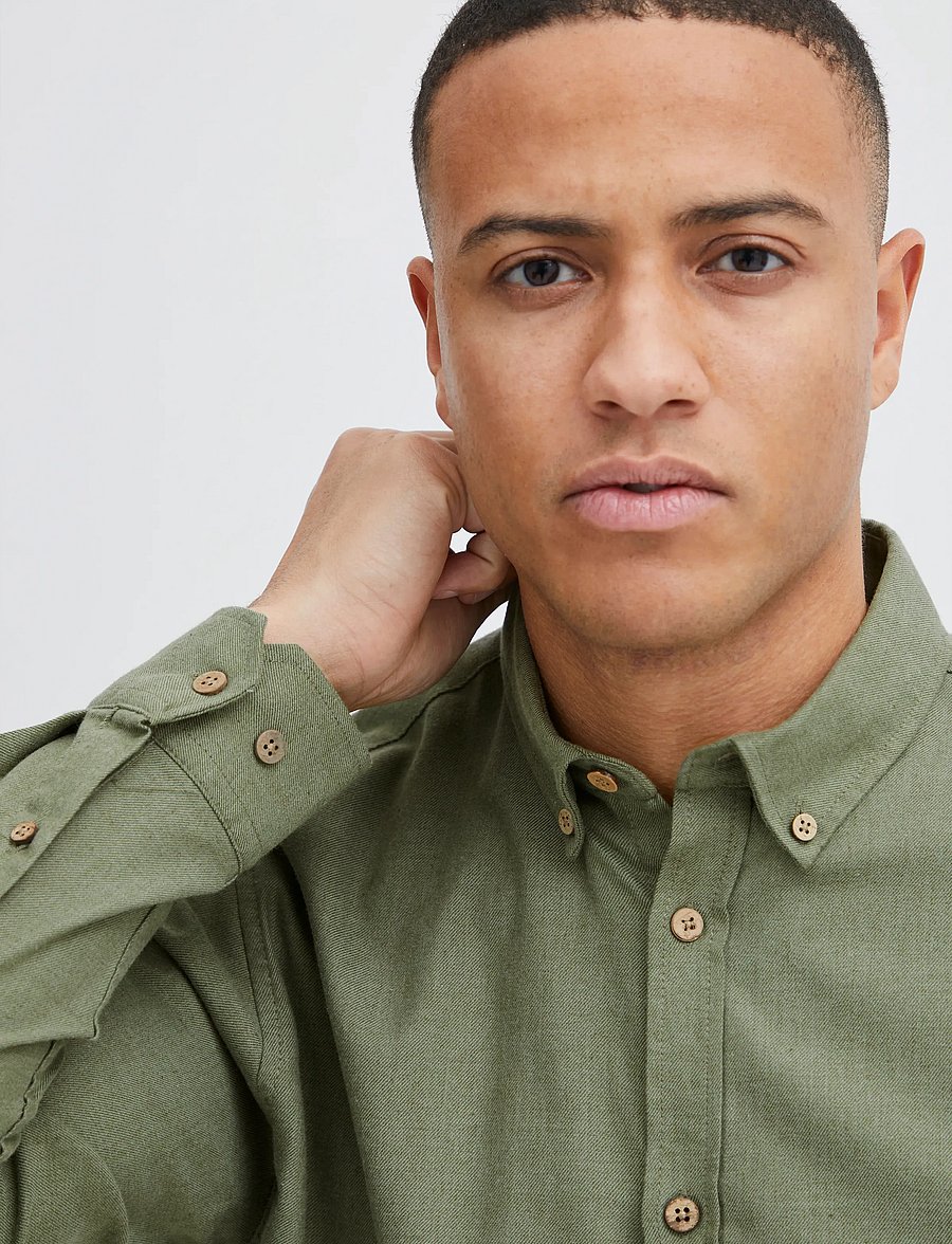 Solid - SDPETE SH - casual shirts - dusty olive melange - 5