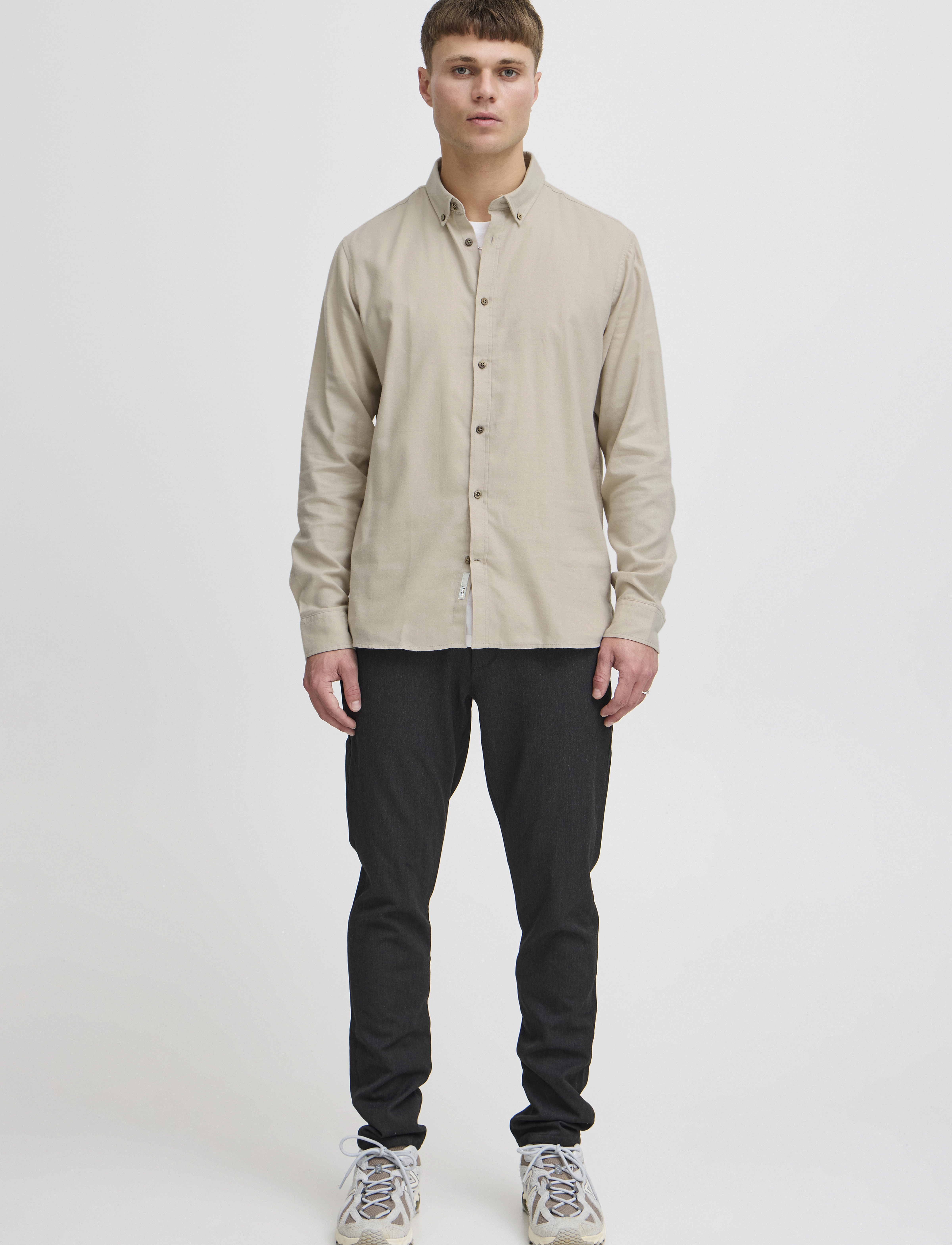 Solid Sdpete Sh, M, Beige, Skjorter > Afslappet, Herre