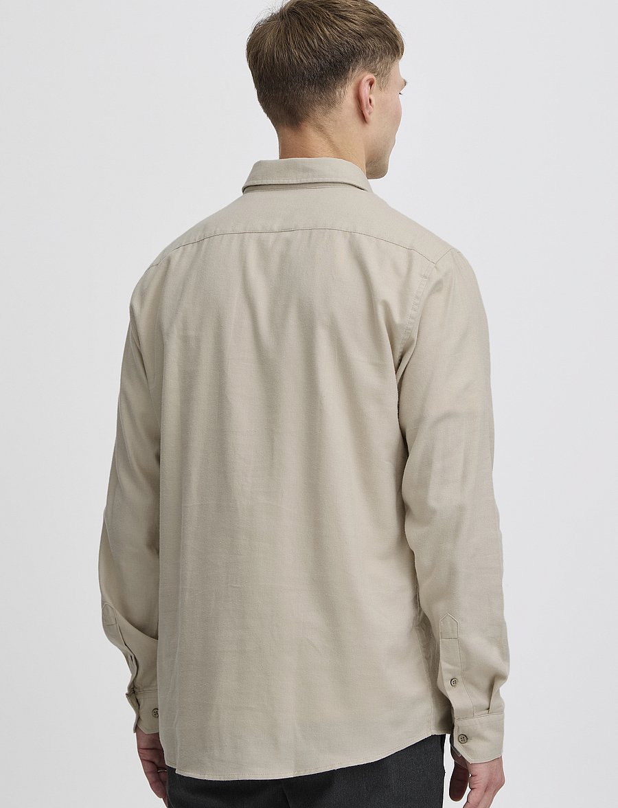 Solid - SDPETE SH - casual skjorter - humus melange - 4