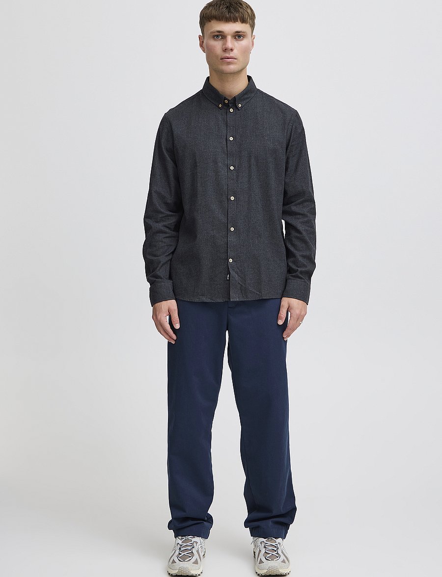 Solid - SDPETE SH - casual skjorter - true black melange - 0