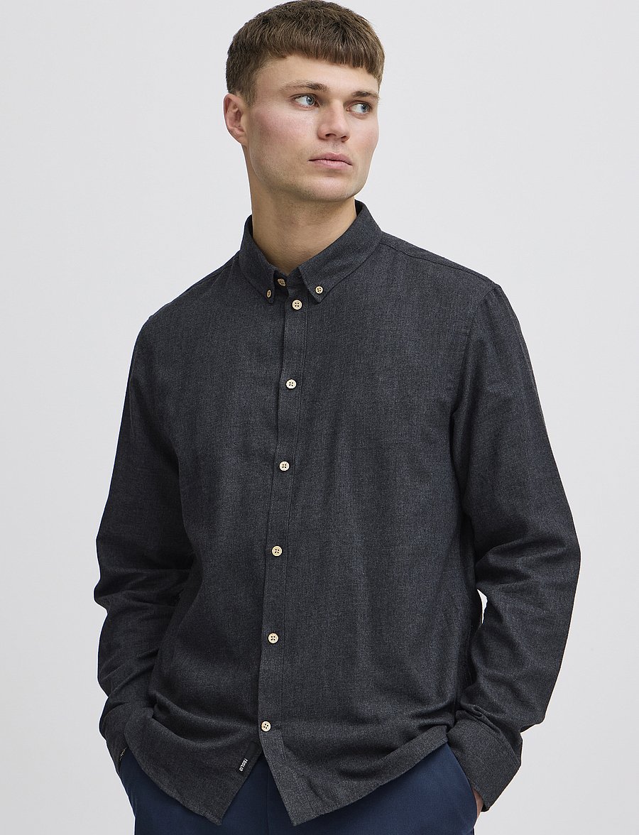 Solid - SDPETE SH - casual skjorter - true black melange - 3