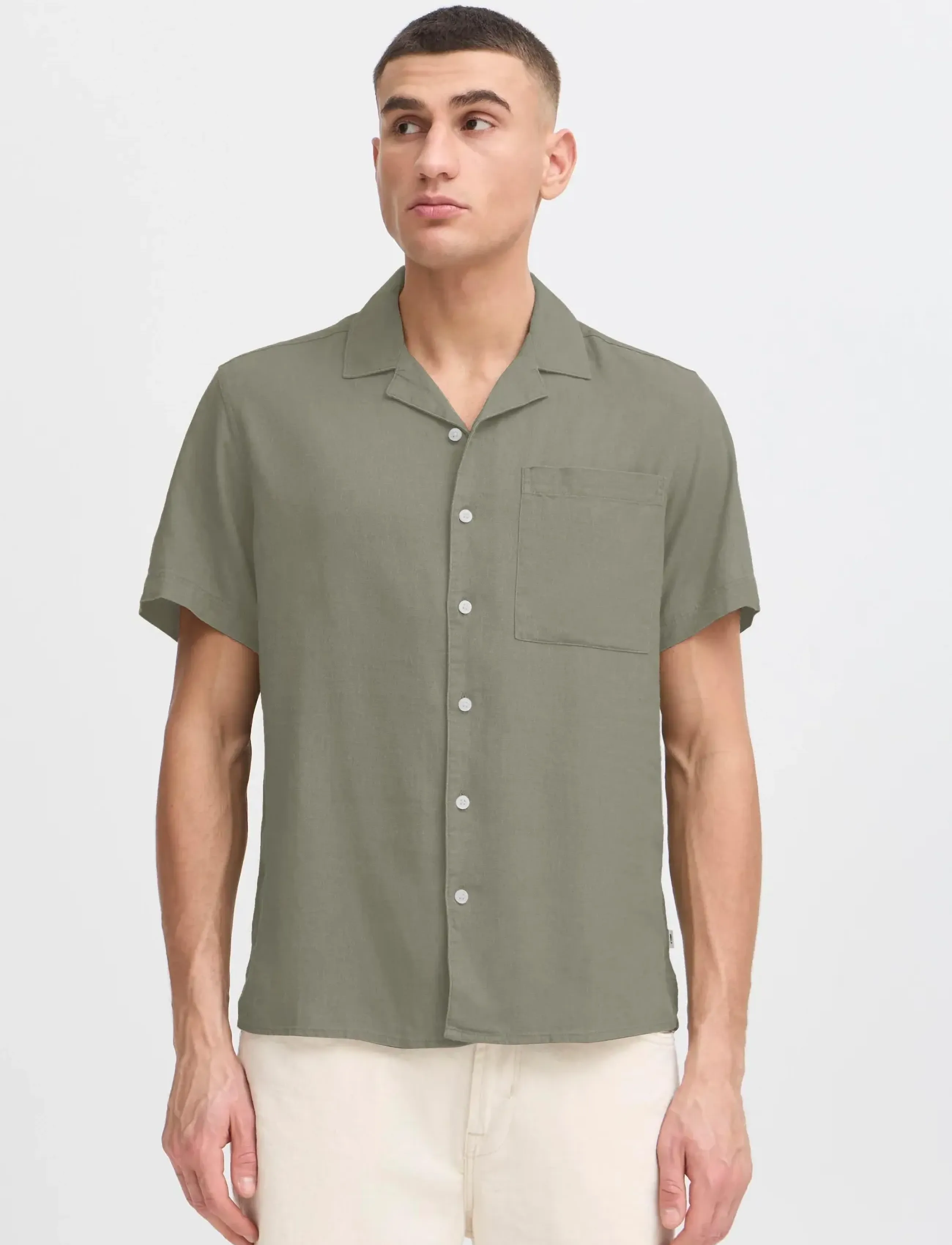 Solid SDALLAN CUBA - Kauluspaidat - LAUREL OAK / khaki/green
