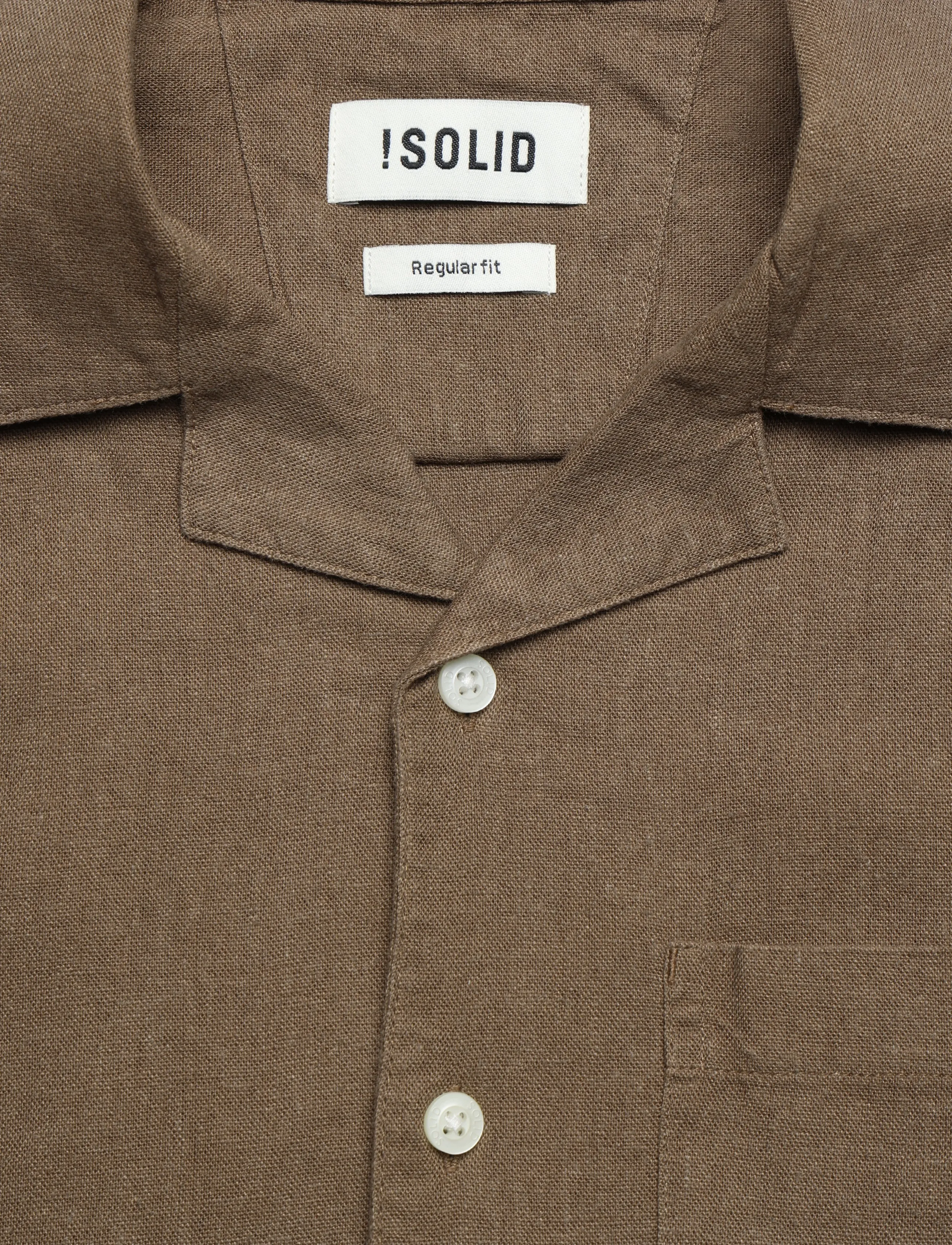 Solid - SDALLAN CUBA - linen shirts - shitake - 2