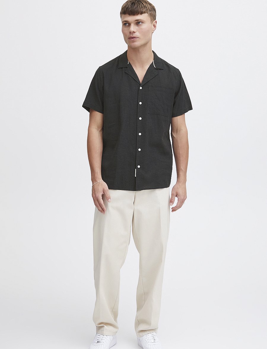 Solid - SDALLAN CUBA - linen shirts - true black - 0