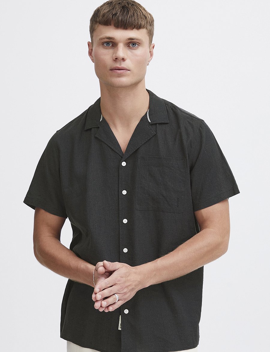 Solid - SDALLAN CUBA - linen shirts - true black - 3