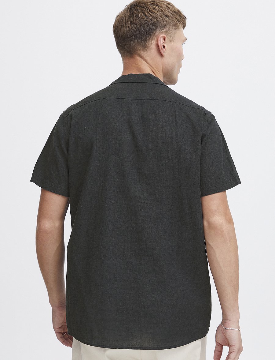 Solid - SDALLAN CUBA - linen shirts - true black - 4