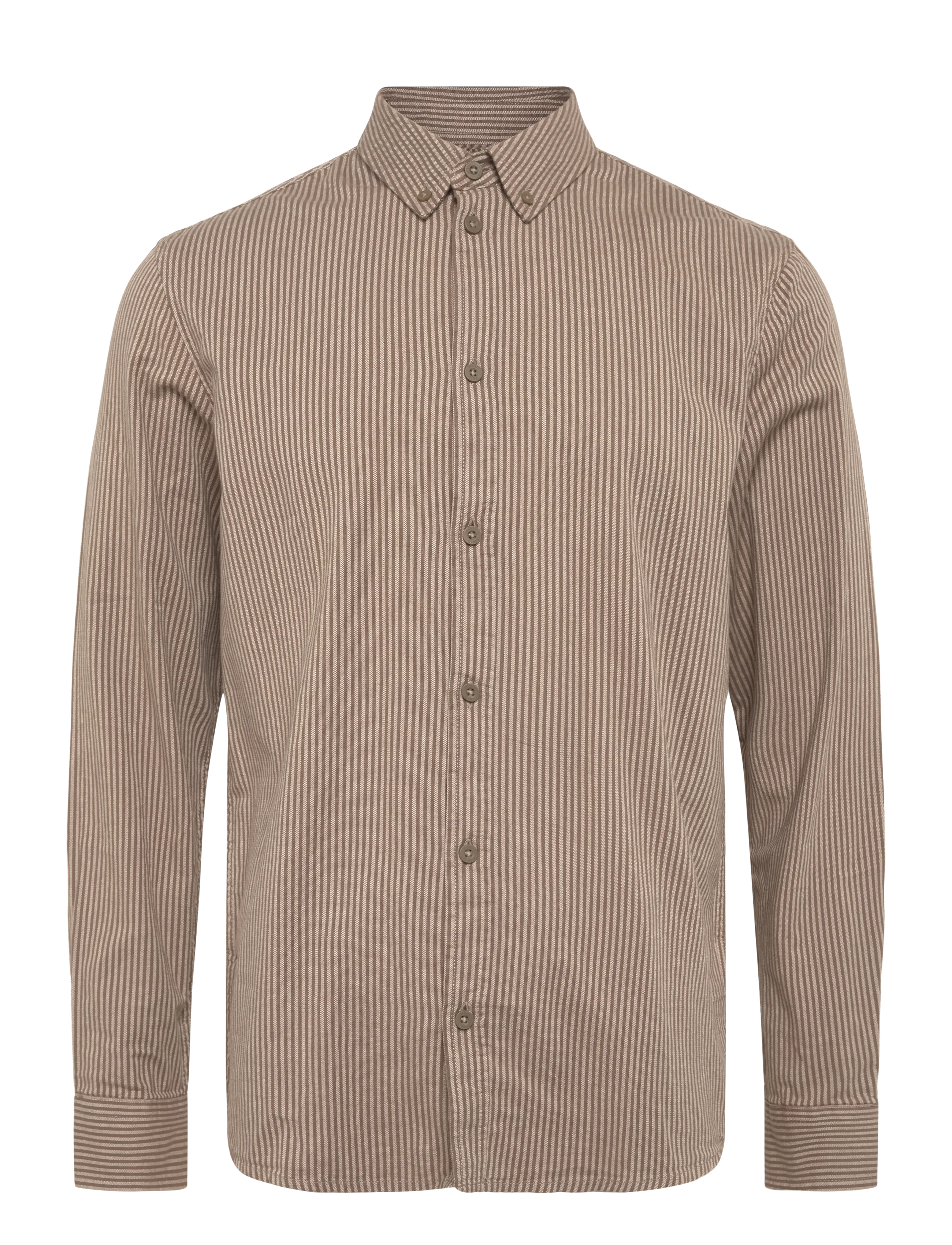 Solid SDVAL STRIPE - Oxford-Hemden - BUNGEE CORD / brown