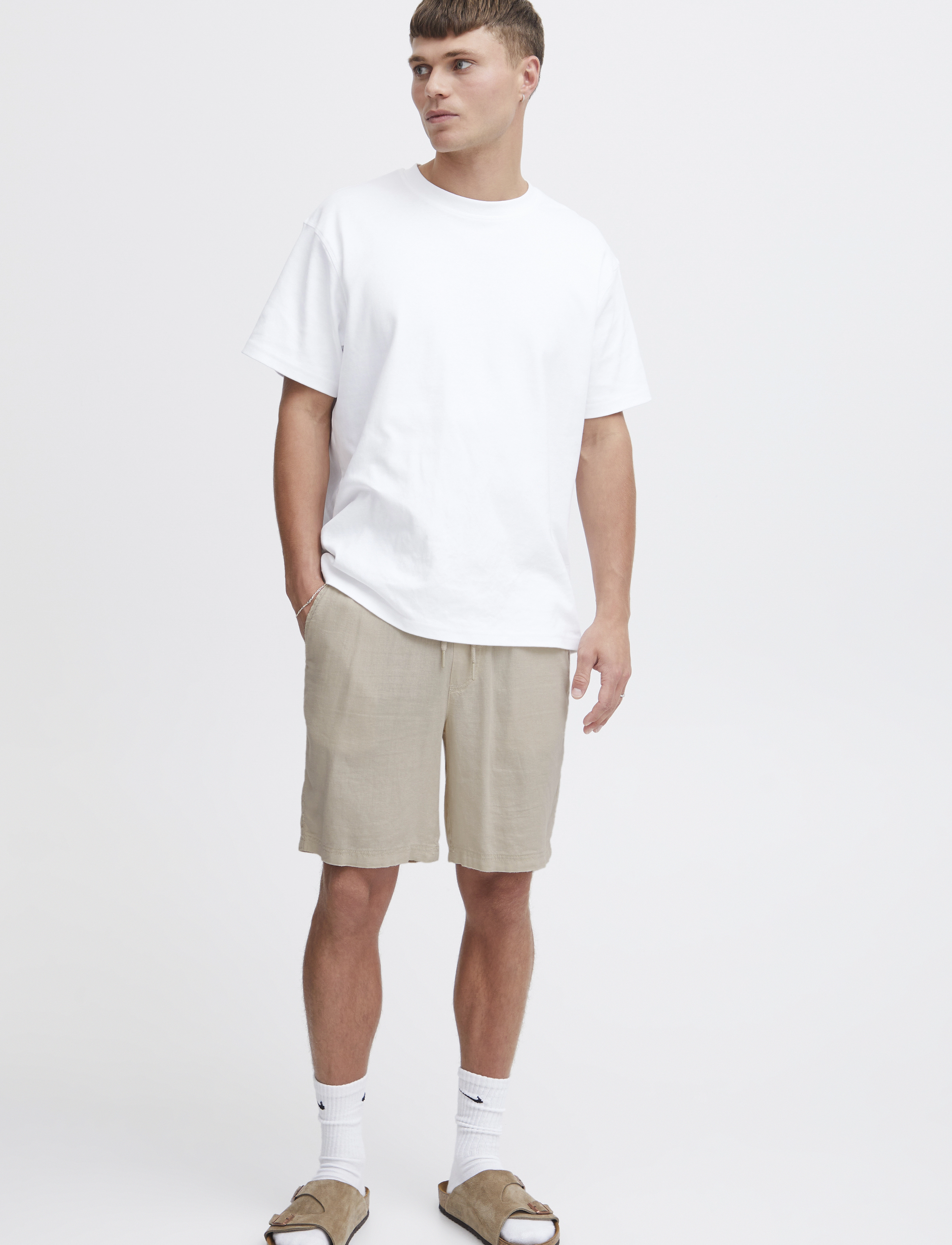 Solid Sdaurelius Elas, S, Shorts, Creme - Casual, Männerswear