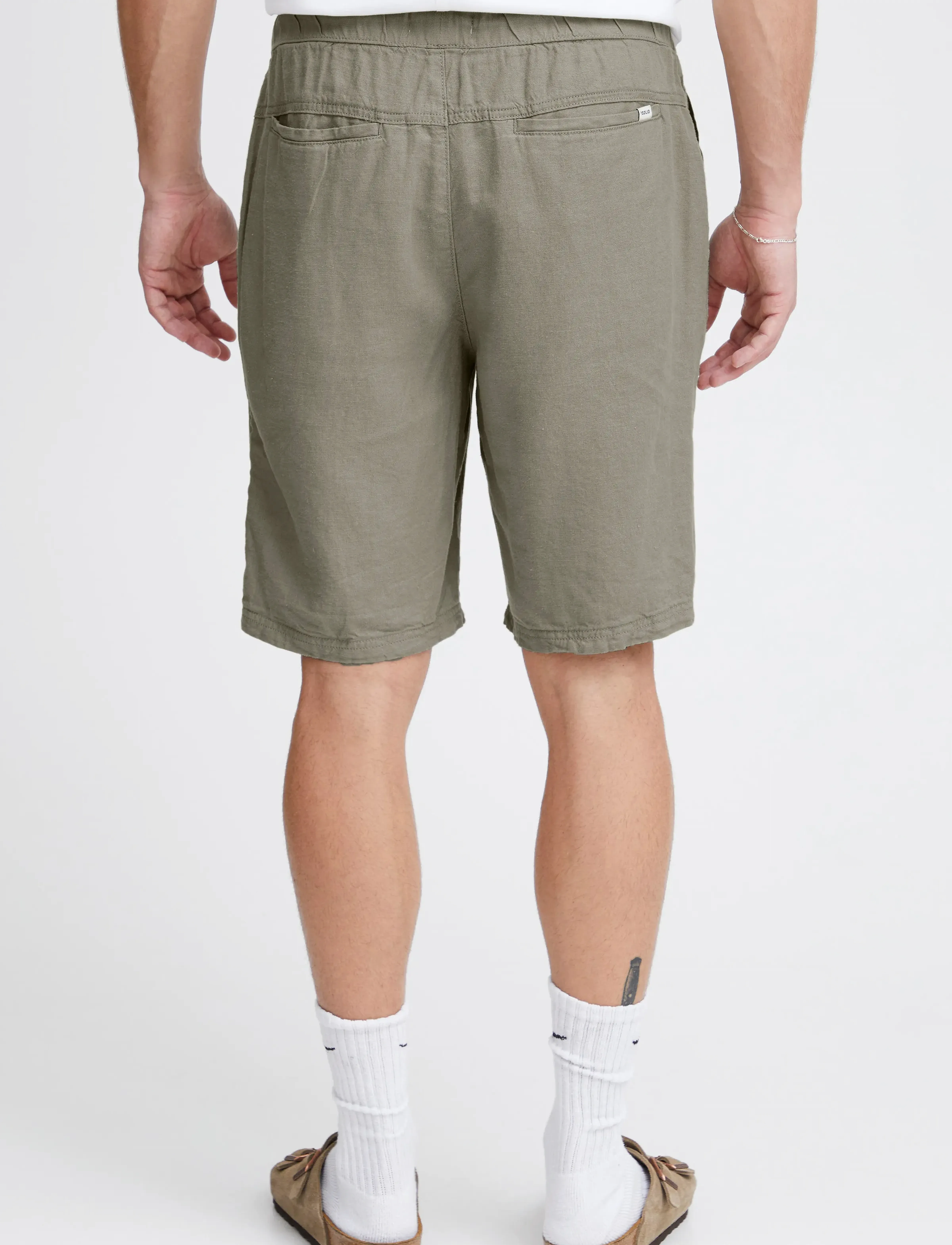 Solid - SDAURELIUS ELAS - linen shorts - vetiver - 4