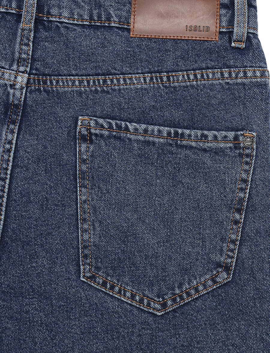 Solid - SDELMO LT OWEN - vabaaja lühikesed püksid - middle blue denim - 2