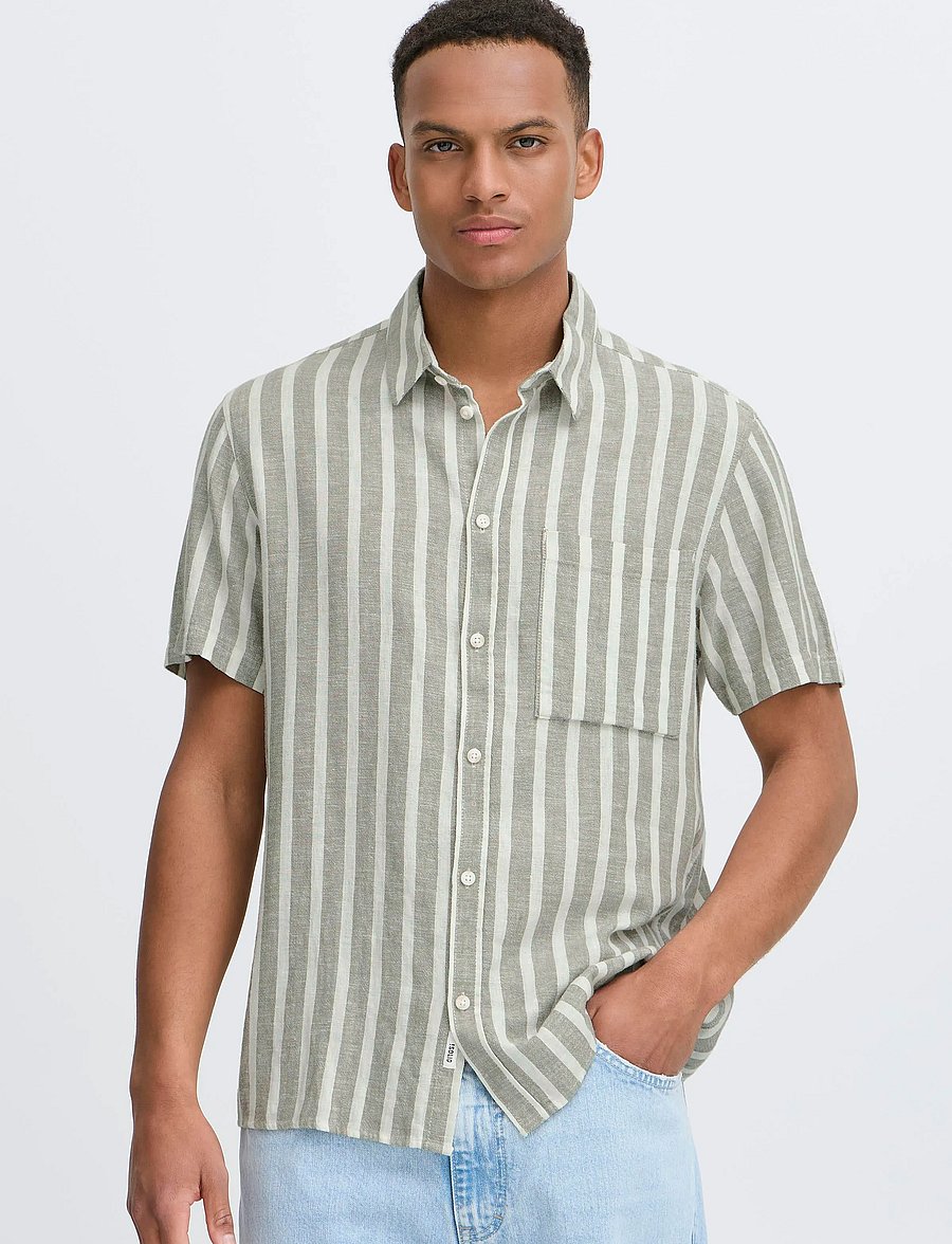Solid - SDFRIED - leinenhemden - vetiver - 3
