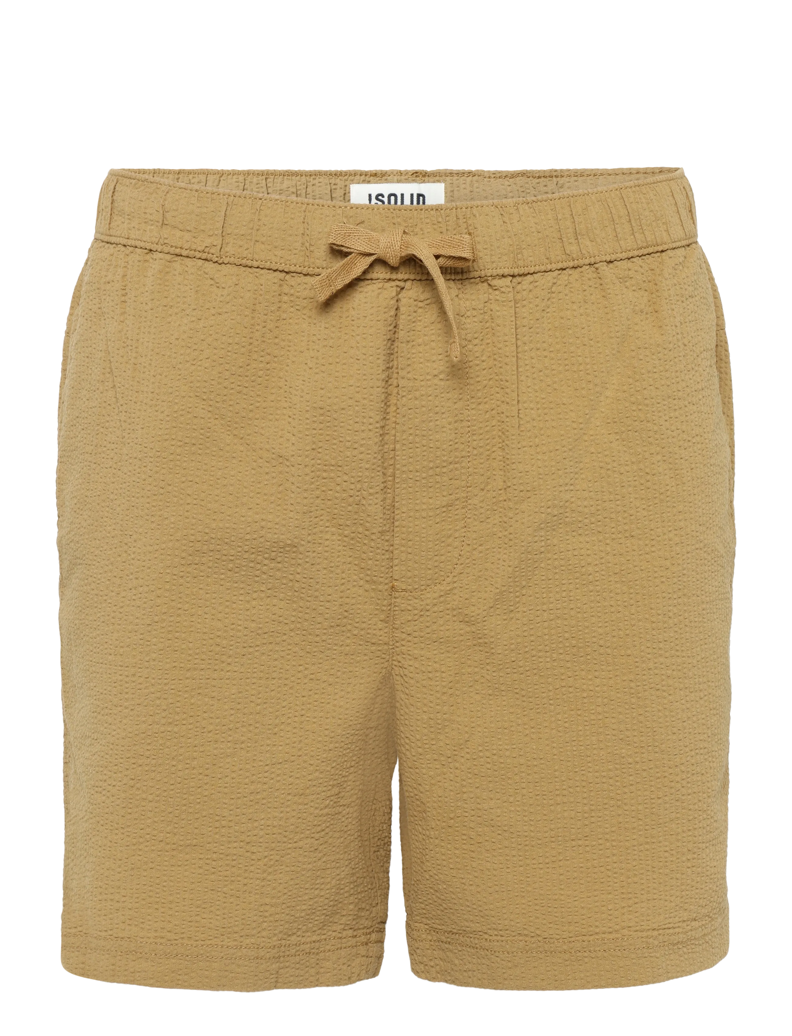 Solid Sdfrevne, Mænd, Teksturerede Snøreshorts, Beige, Str: L