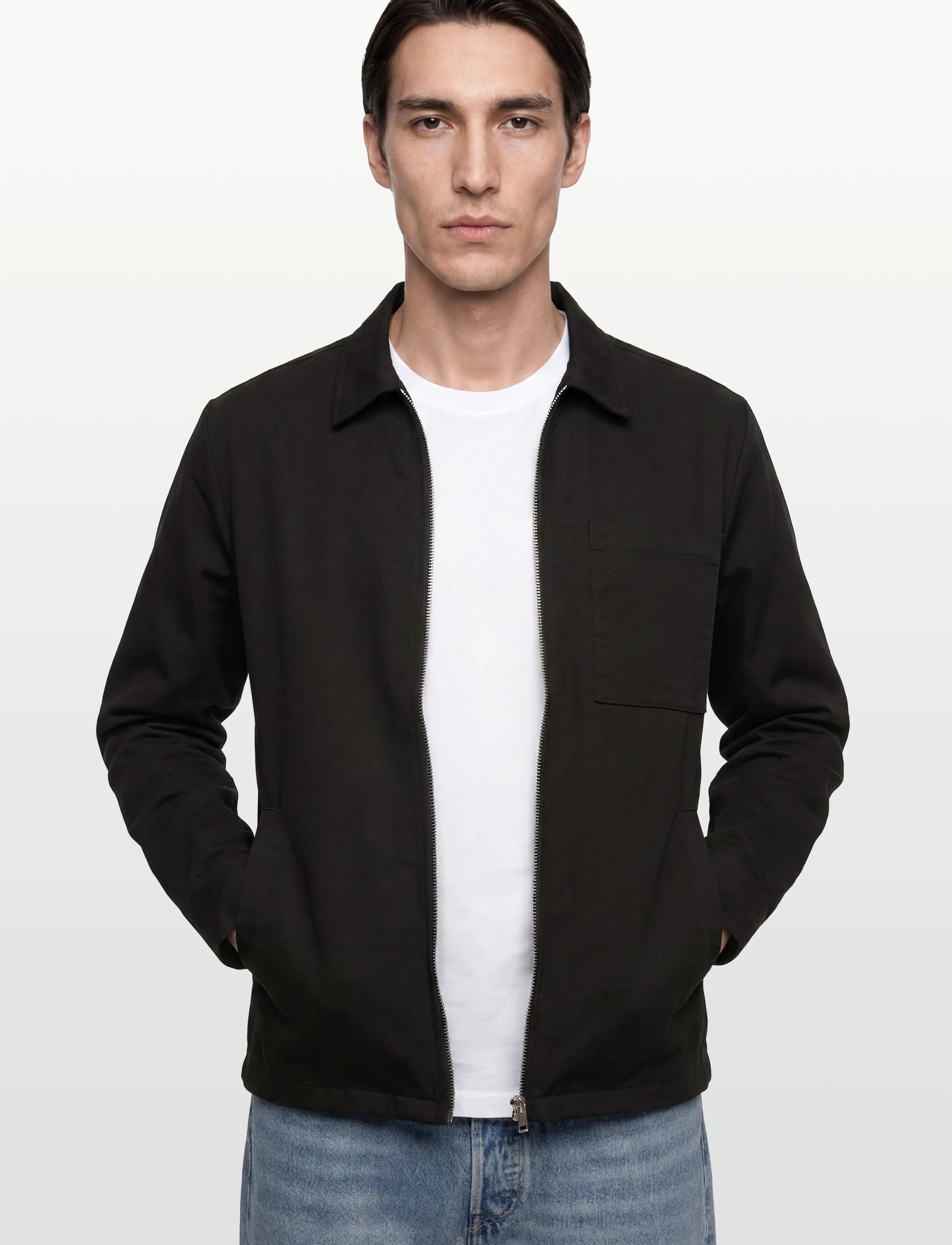 Solid - SDELON ZIPPER - forårsjakker - true black - 3