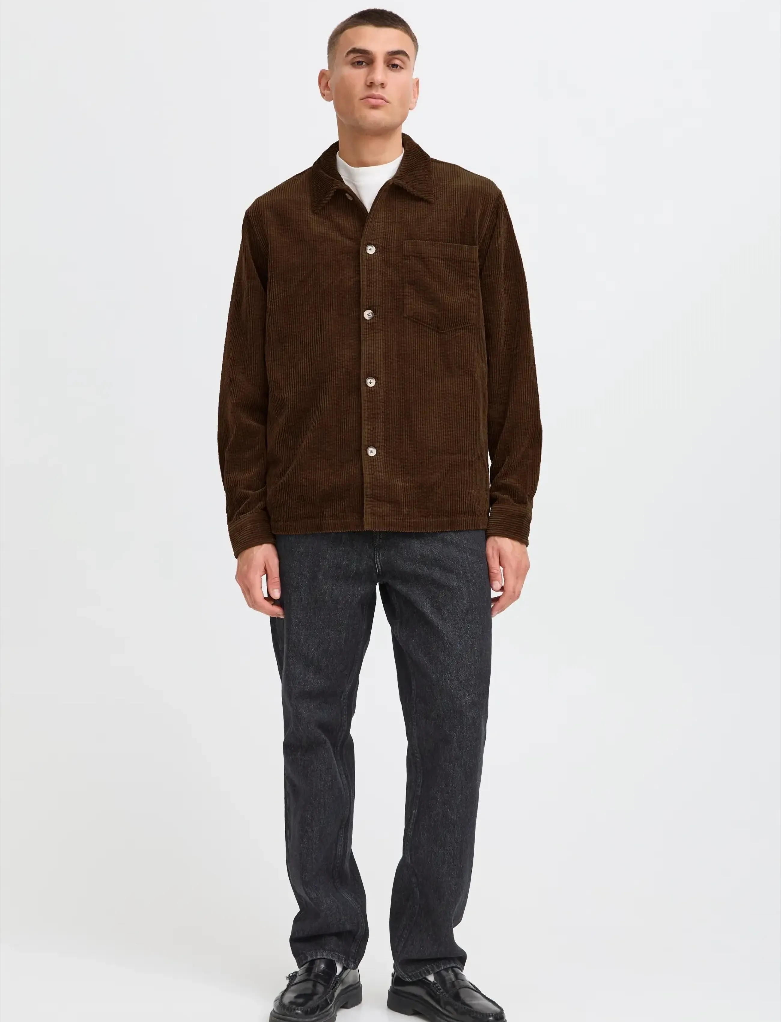 Solid SDINGVI - Hemden - SLATE BLACK / brown