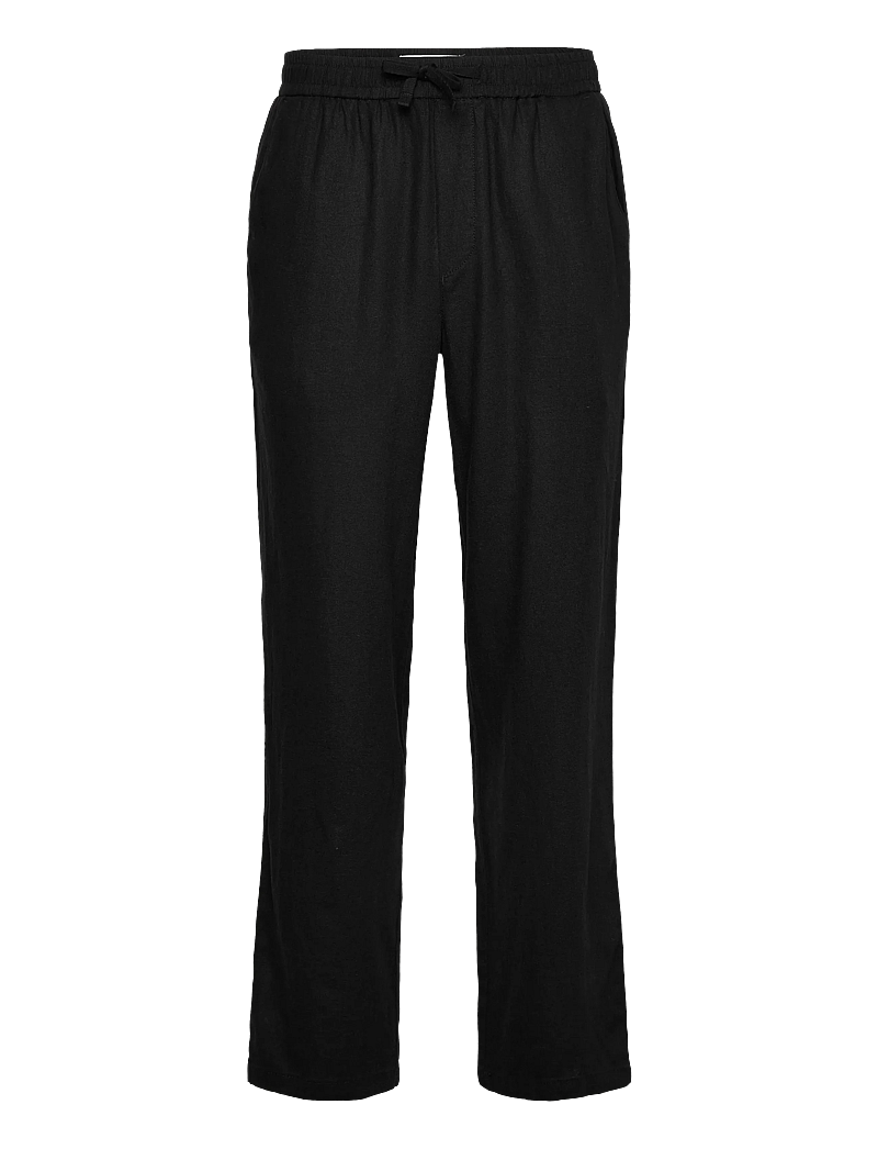 Solid - SDALANN ALLAN ELASTICATED - linased püksid - true black - 1