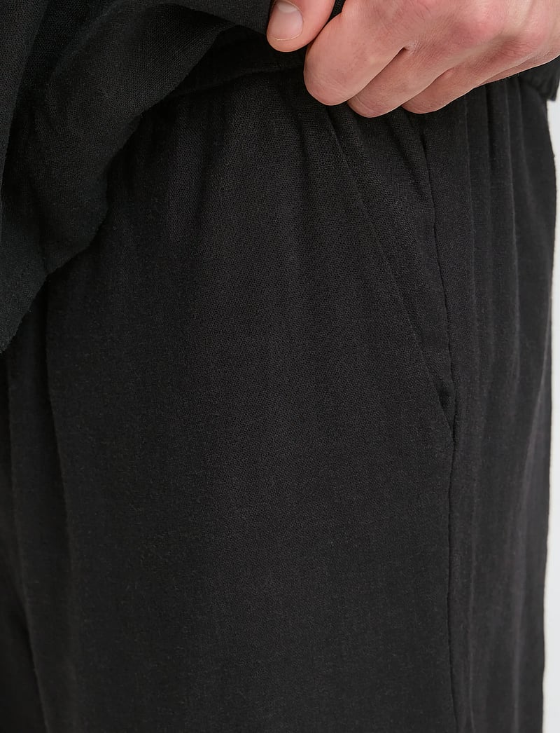 Solid - SDALANN ALLAN ELASTICATED - linased püksid - true black - 5