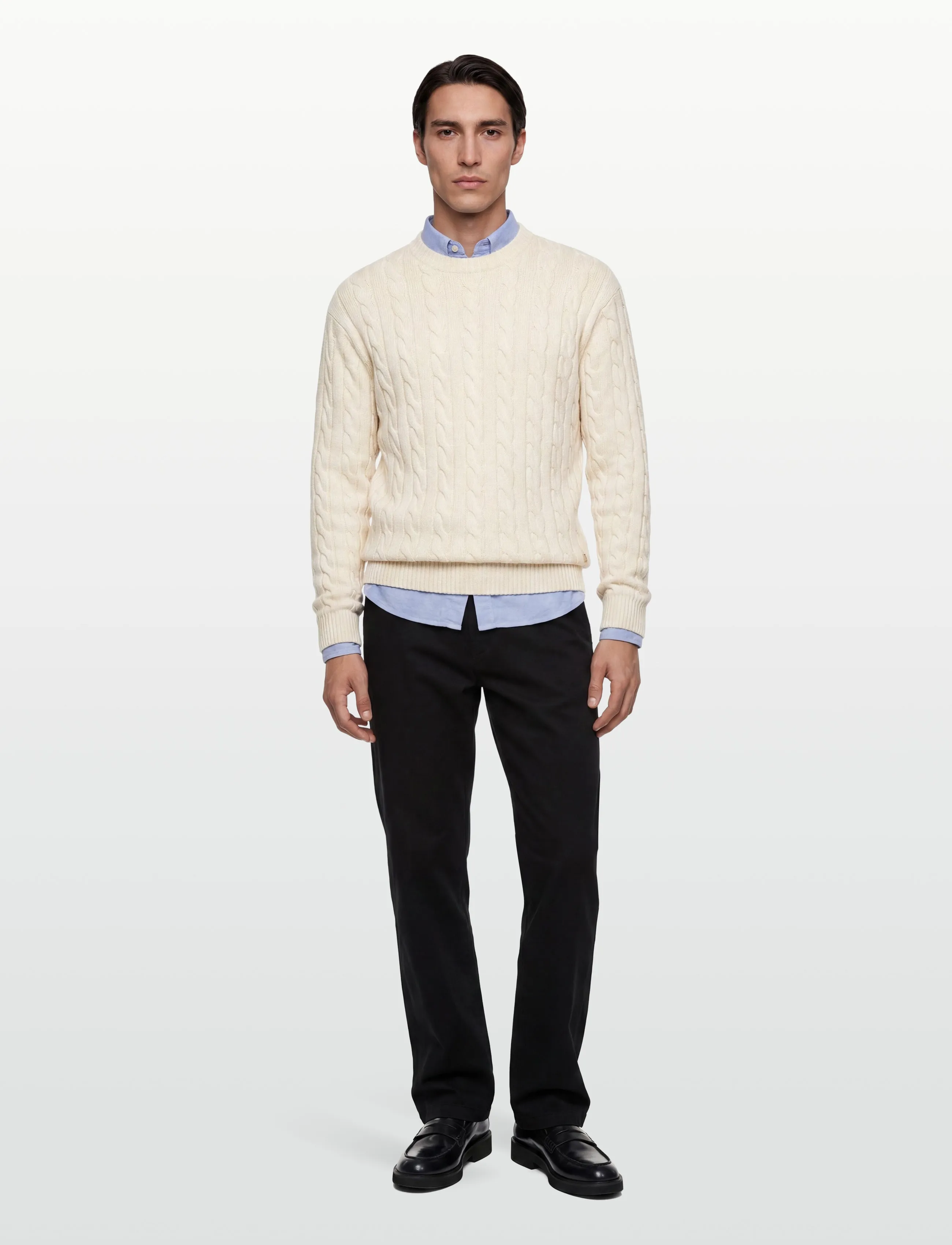 Solid SDMALCOLM - Rundhals - PRISTINE / cream