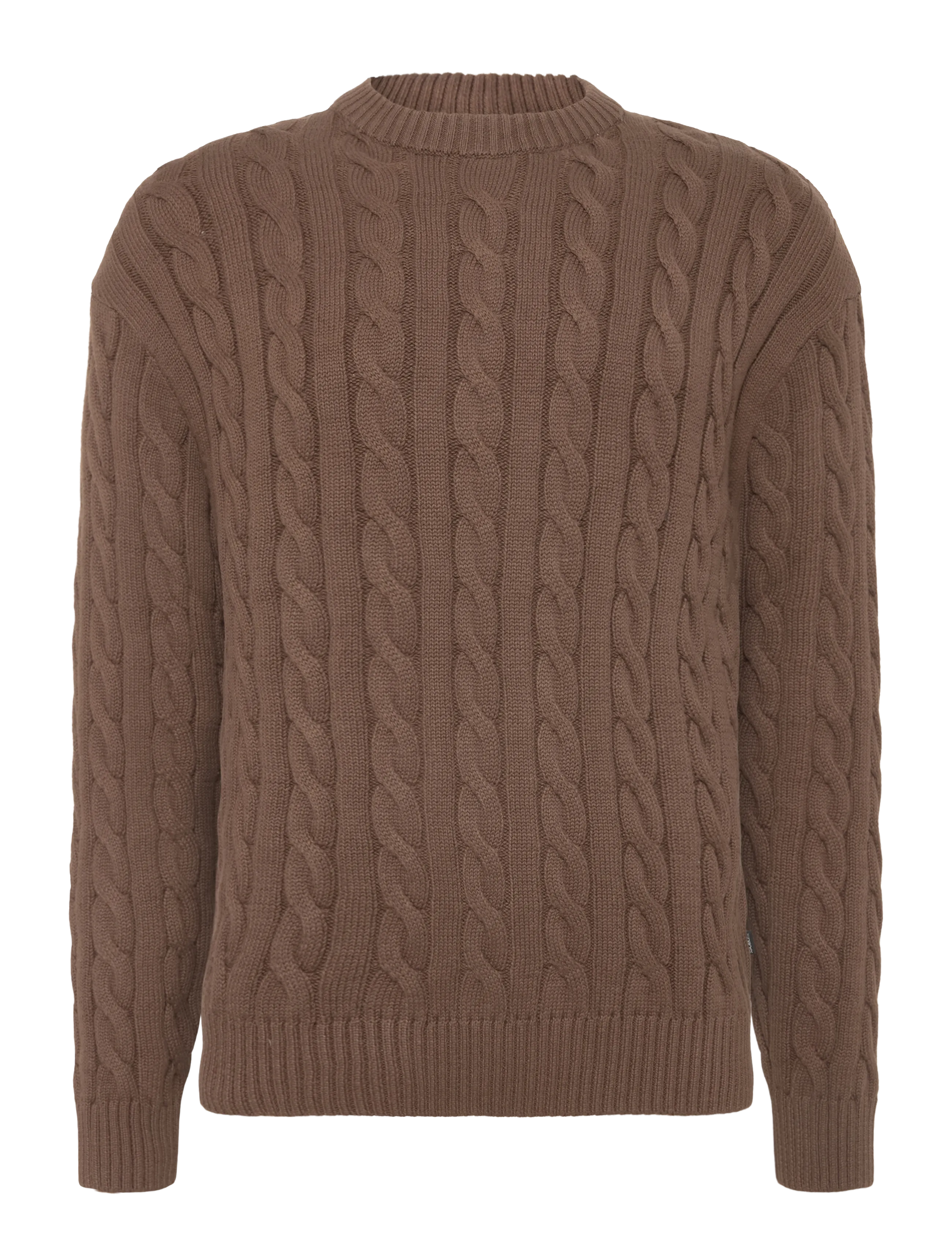 Solid SDMALCOLM - Rundhalsad - SLATE BLACK / brown