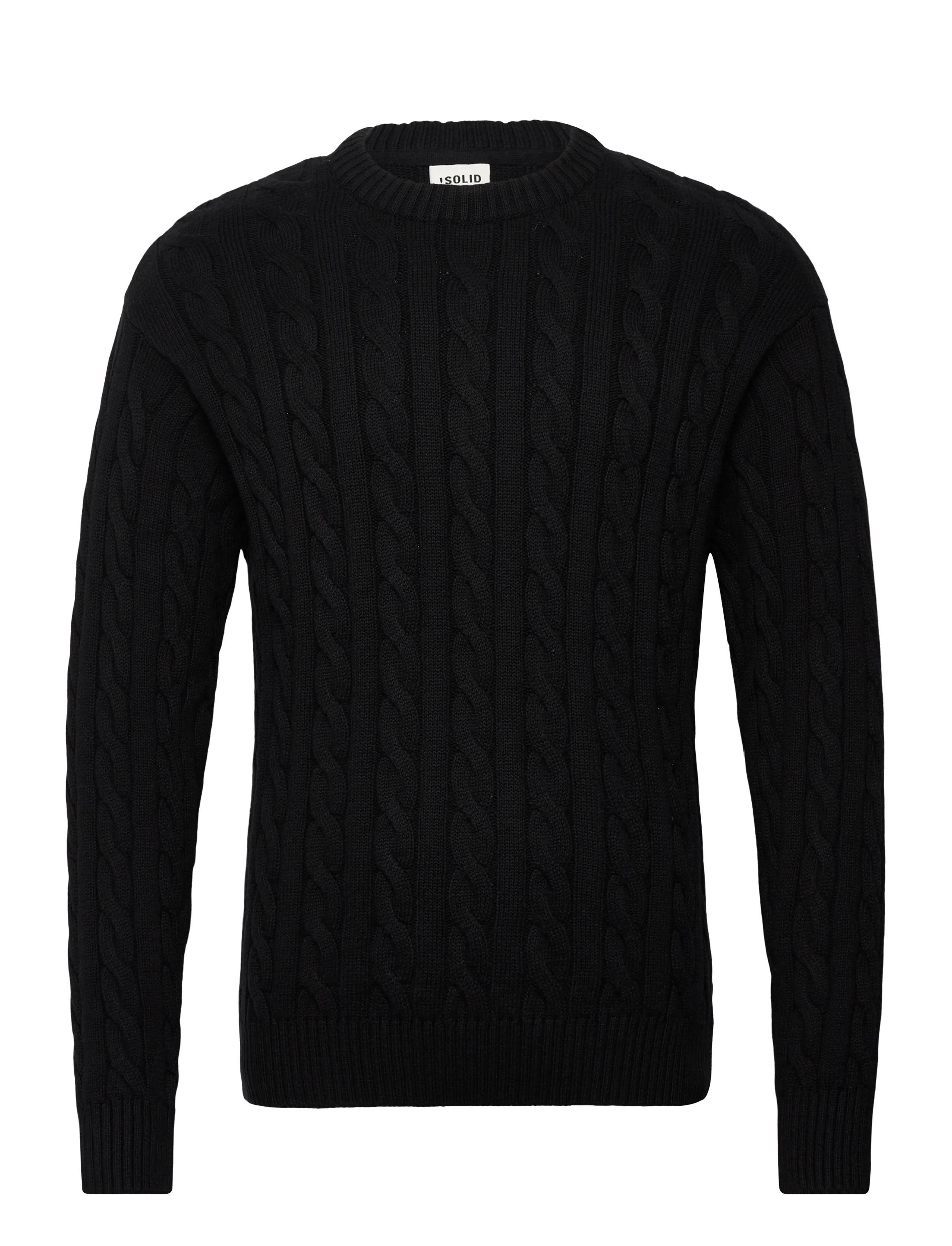 Solid SDMALCOLM - Stickat - TRUE BLACK / black