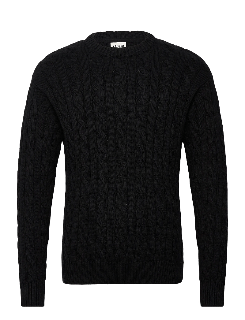 Solid - SDMALCOLM - rundhalsad - true black - 0