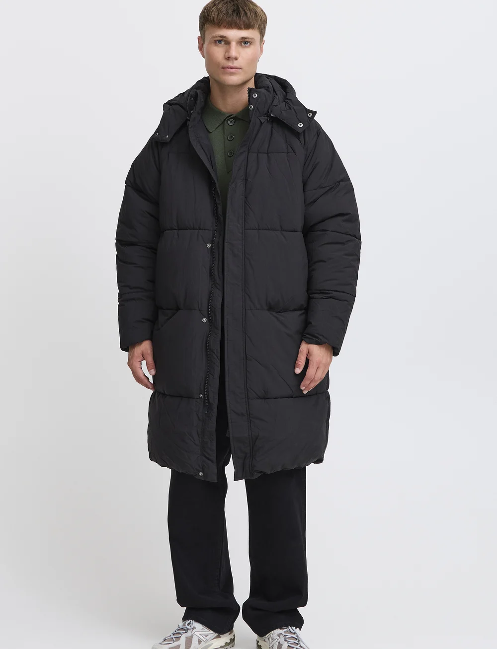 Solid - SDMilo Puffer Long - vinterjakker - true black - 0