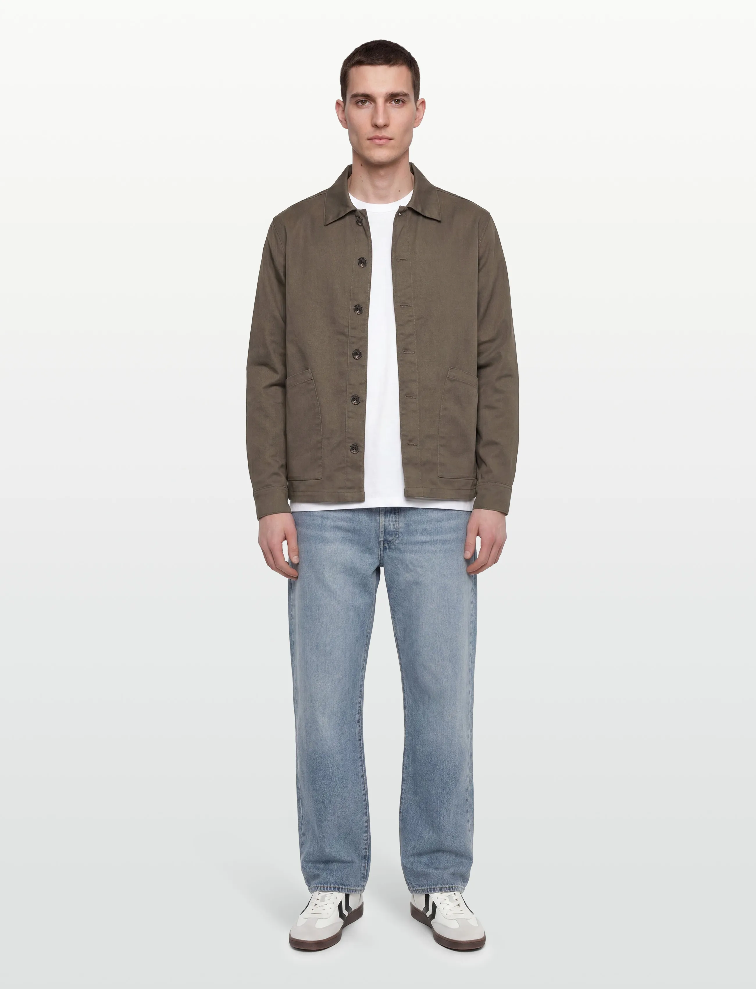 Solid Sdossie Overshirt, M, Khaki green, Overdele > Overtrøjer, Herre