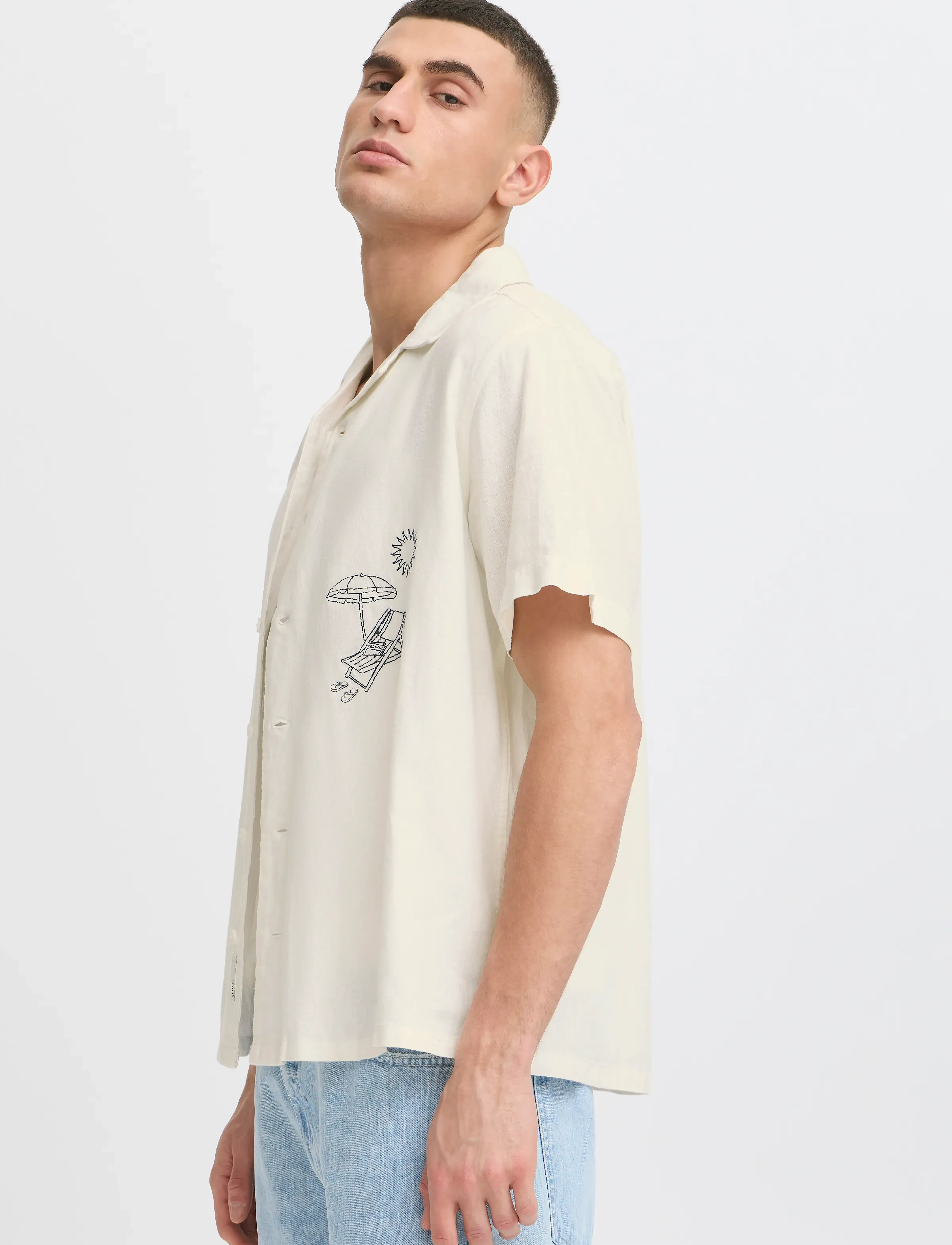 Solid - SDPAPIO - leinenhemden - off white - 3