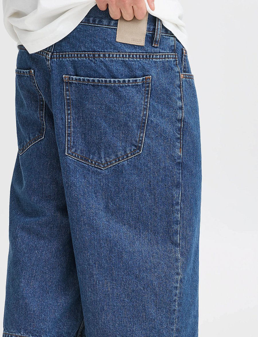 Solid - SDTOMMY SHO - short en jean - middle blue denim - 5