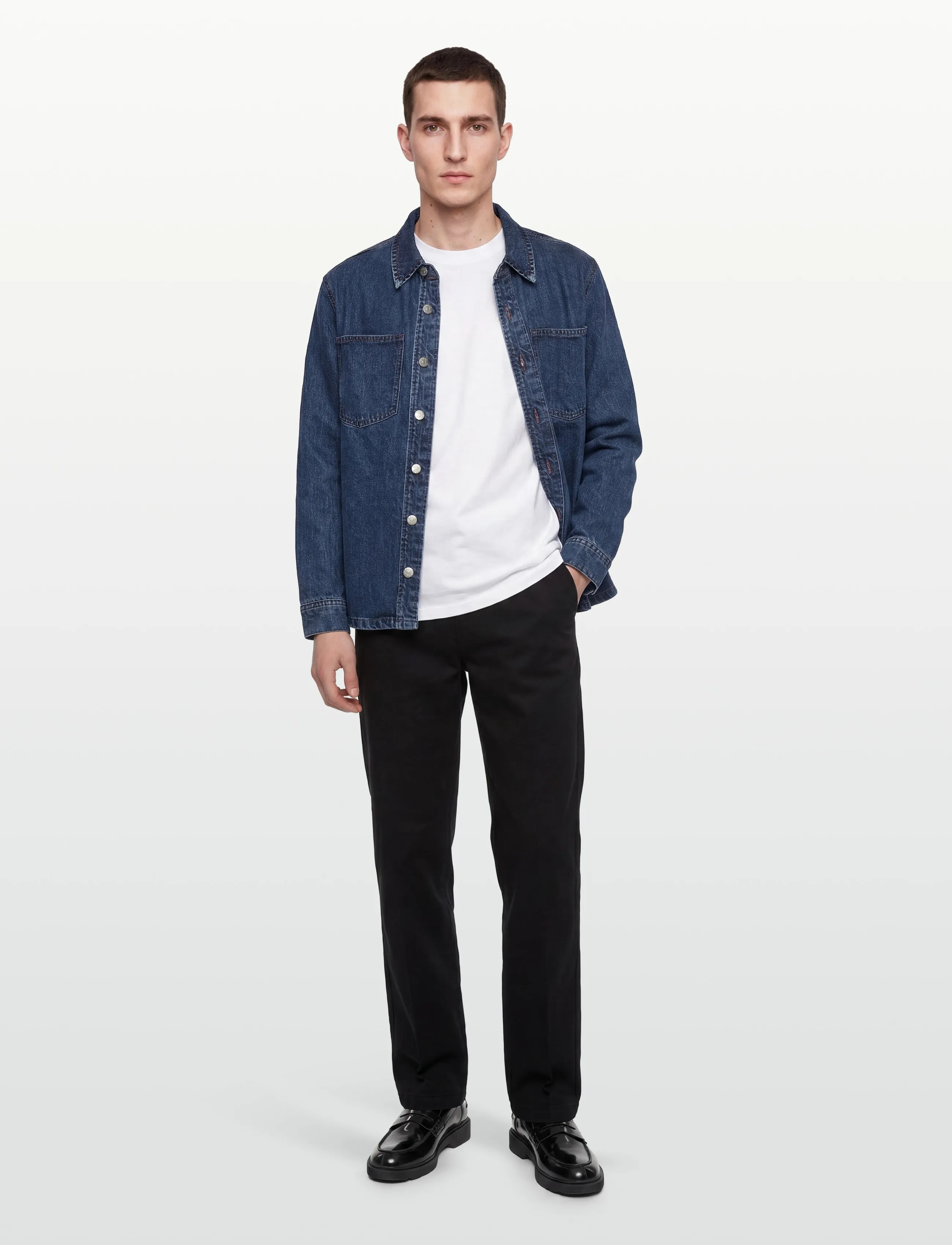 Solid SDWILLIAM - Teksasärgid - MIDDLE BLUE DENIM / blue