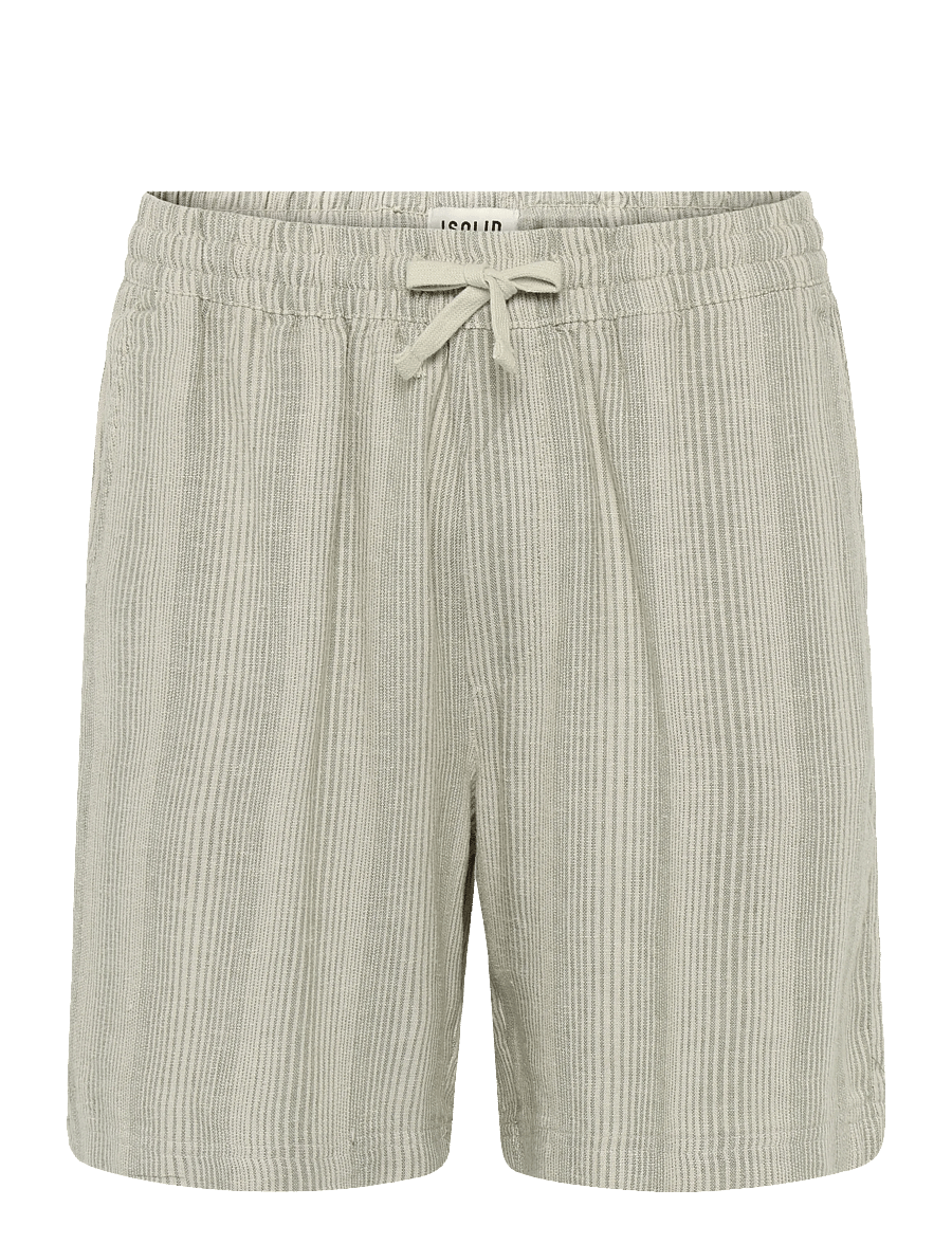 Solid - SDLIAM STRIPE ELAS. SHO - leinen-shorts - vetiver - 0