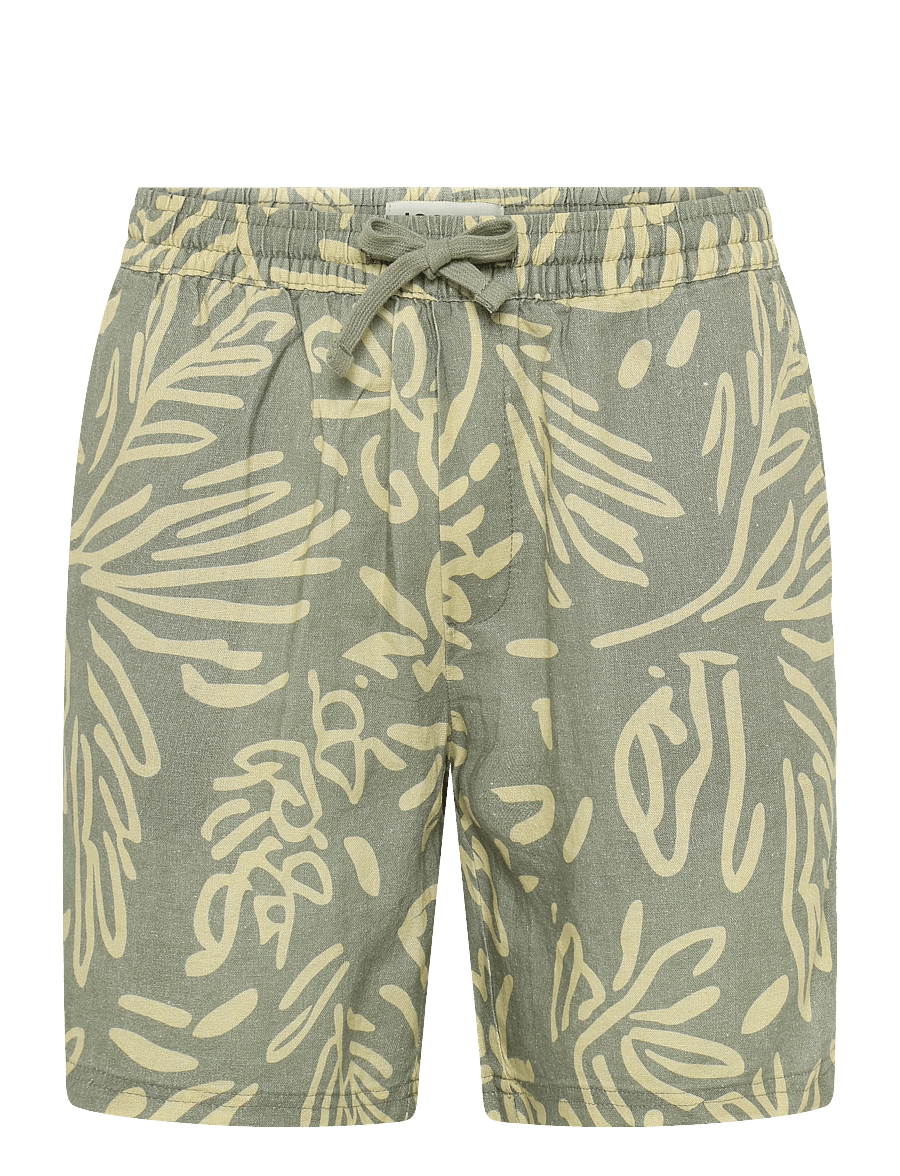 Solid - SDLIAM AOP ELAS. SHO - leinen-shorts - vetiver - 0