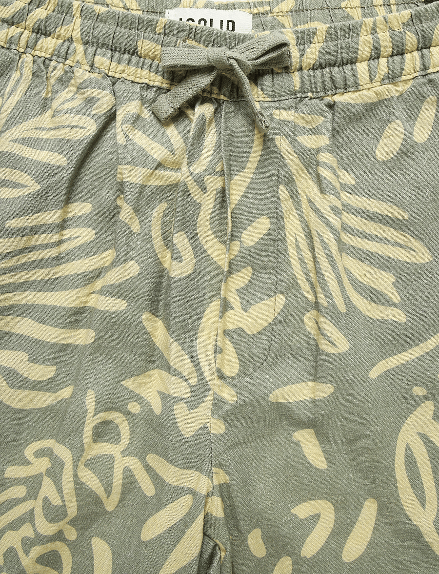 Solid - SDLIAM AOP ELAS. SHO - leinen-shorts - vetiver - 2
