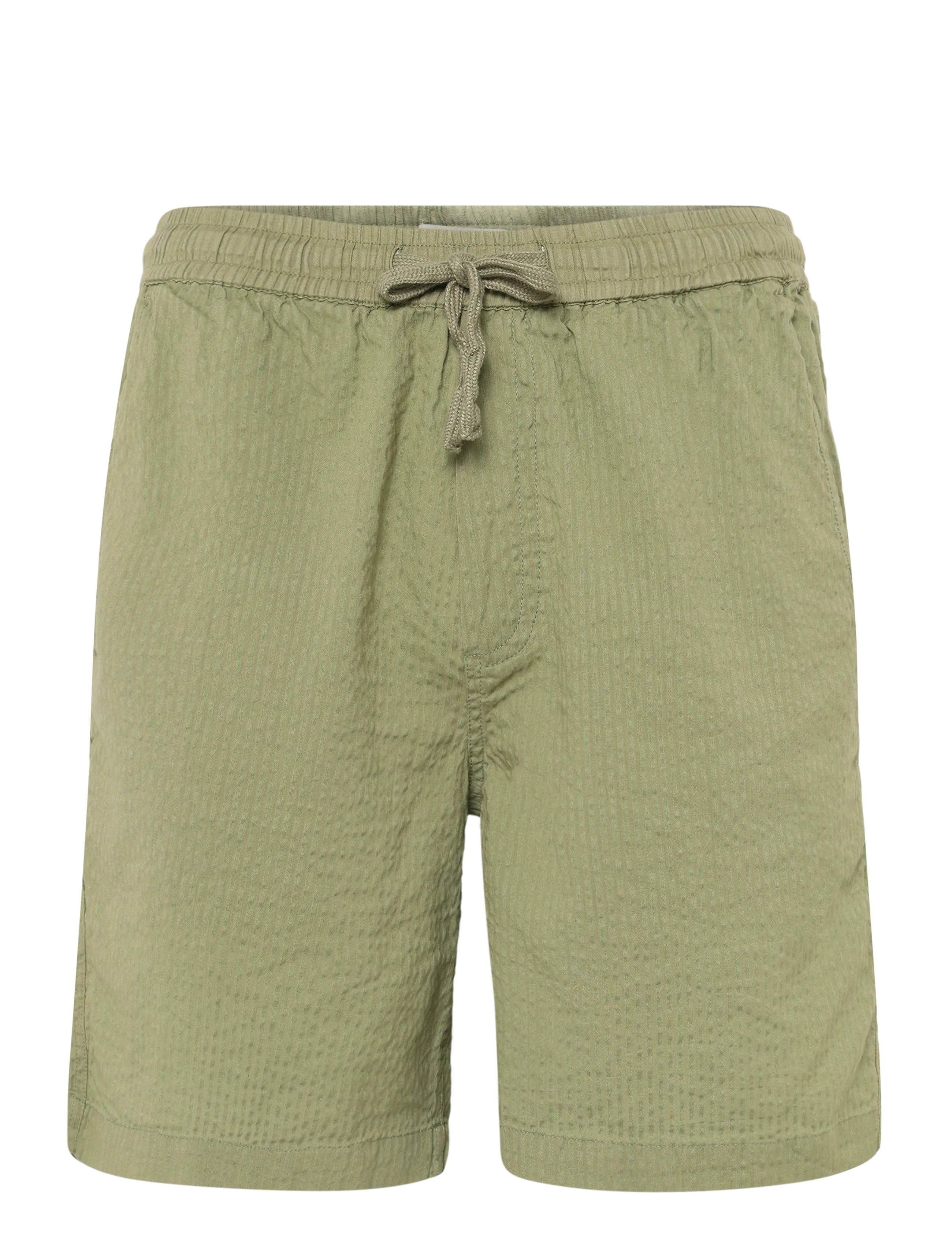 Solid Sdliam Seersucker Sho, Mænd, Seersucker Snøreshorts, Kakigrøn, Str: L